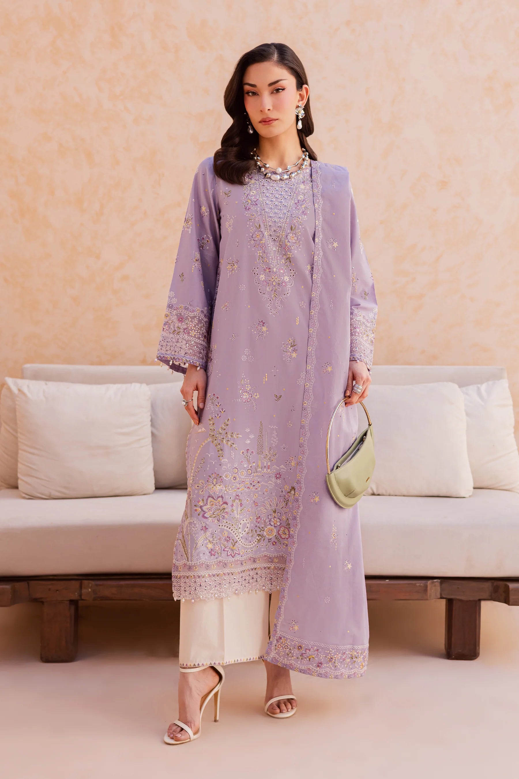 Best Selling - Bagh 3Pc Festive Embroidered Dress