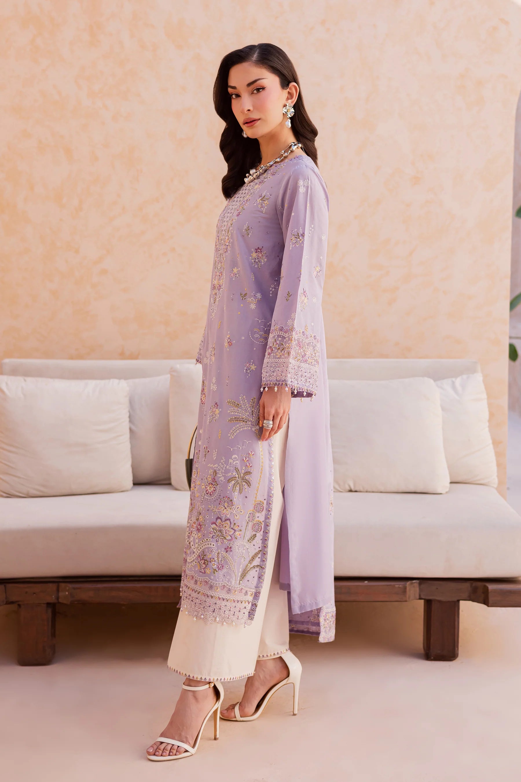 Best Selling - Bagh 3Pc Festive Embroidered Dress
