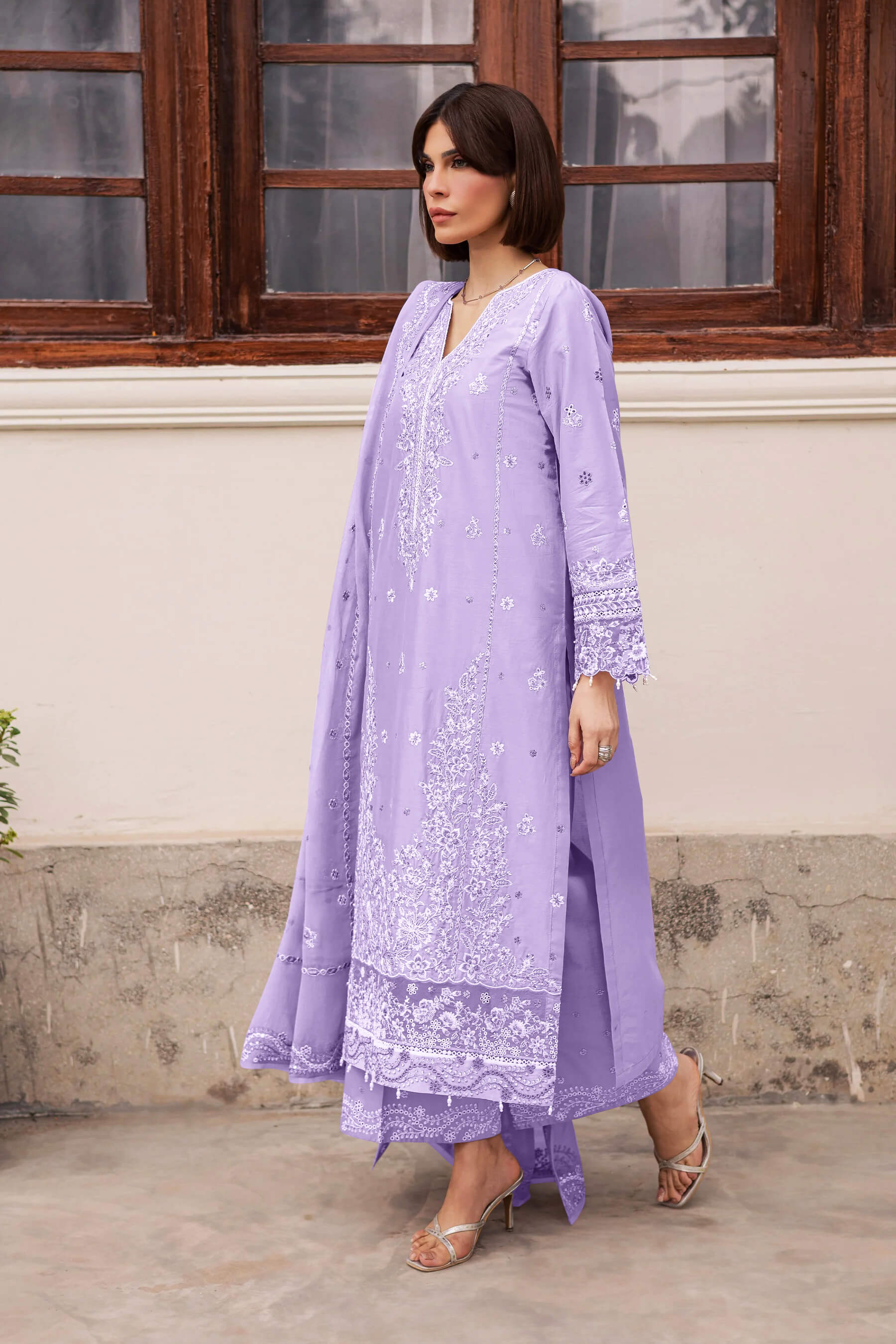 Best Selling - Banafsh 3Pc Festive Embroidered Dress