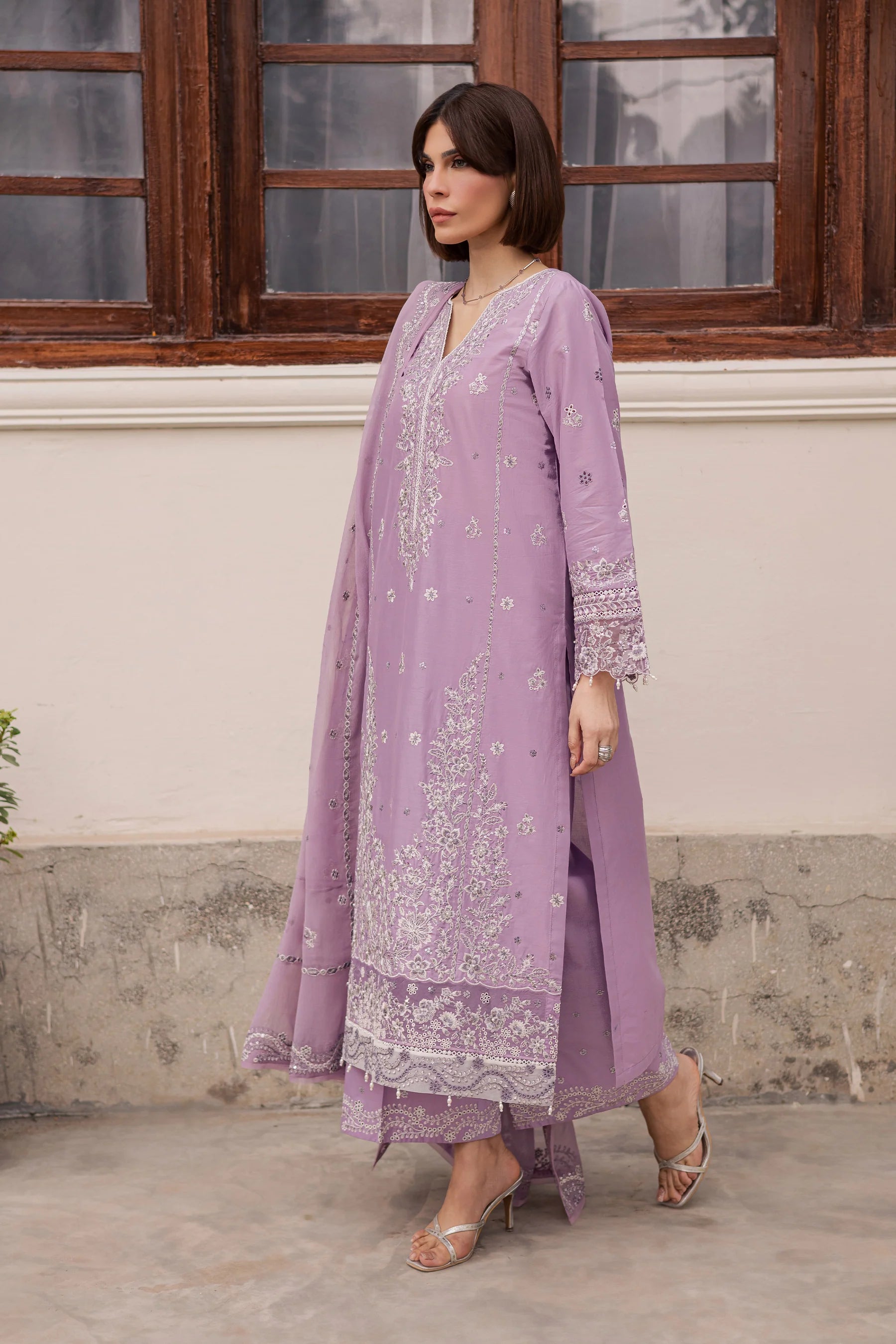 Best Selling - Banafsh 3Pc Festive Embroidered Dress