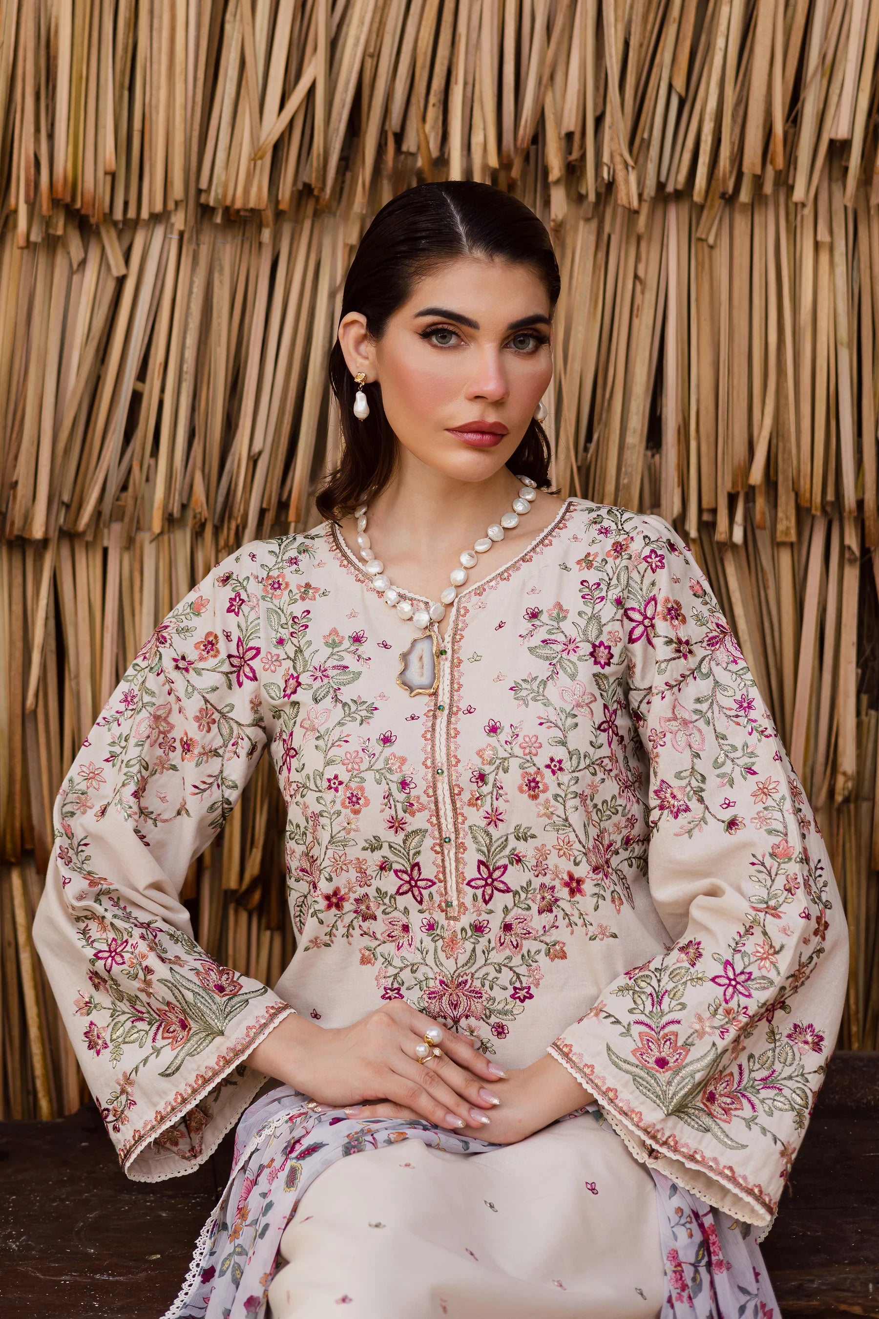 Best Selling - Dream Garden 3Pc Embroidered Dress