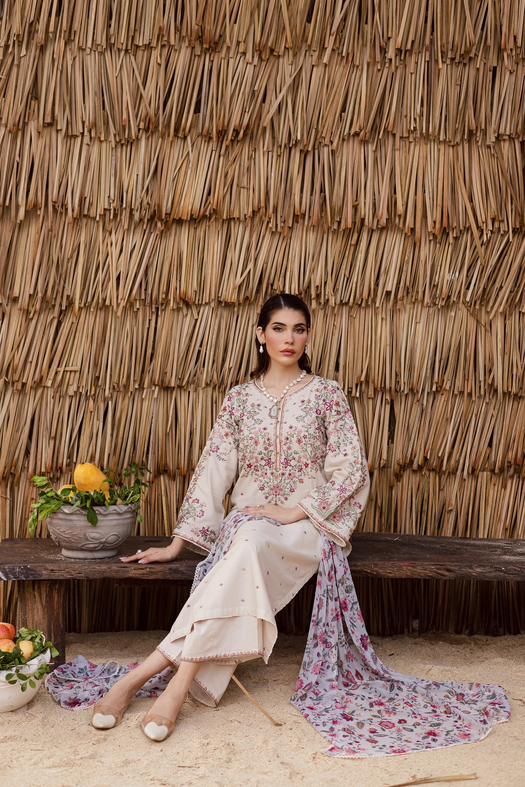 Best Selling - Dream Garden 3Pc Embroidered Dress