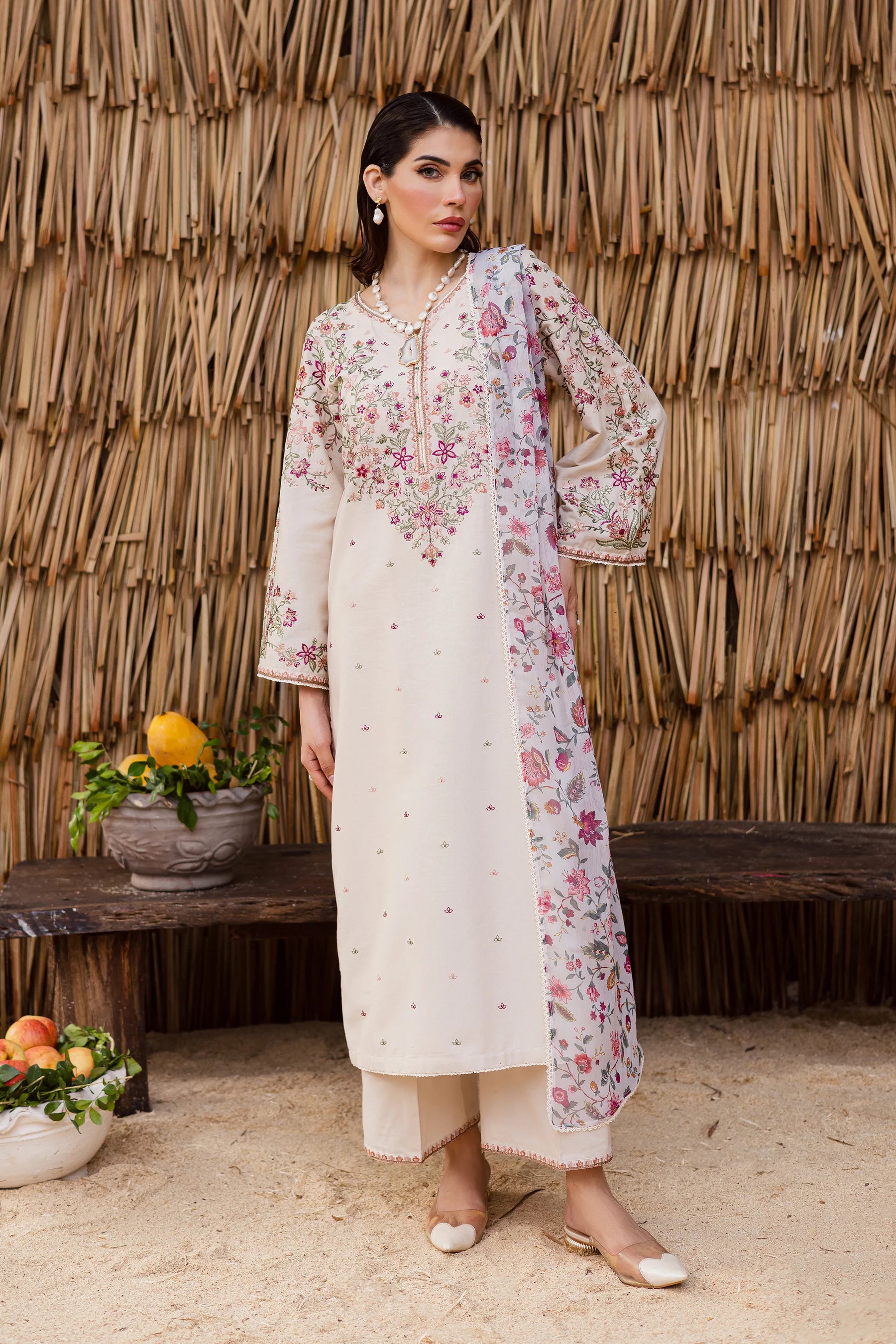Best Selling - Dream Garden 3Pc Embroidered Dress