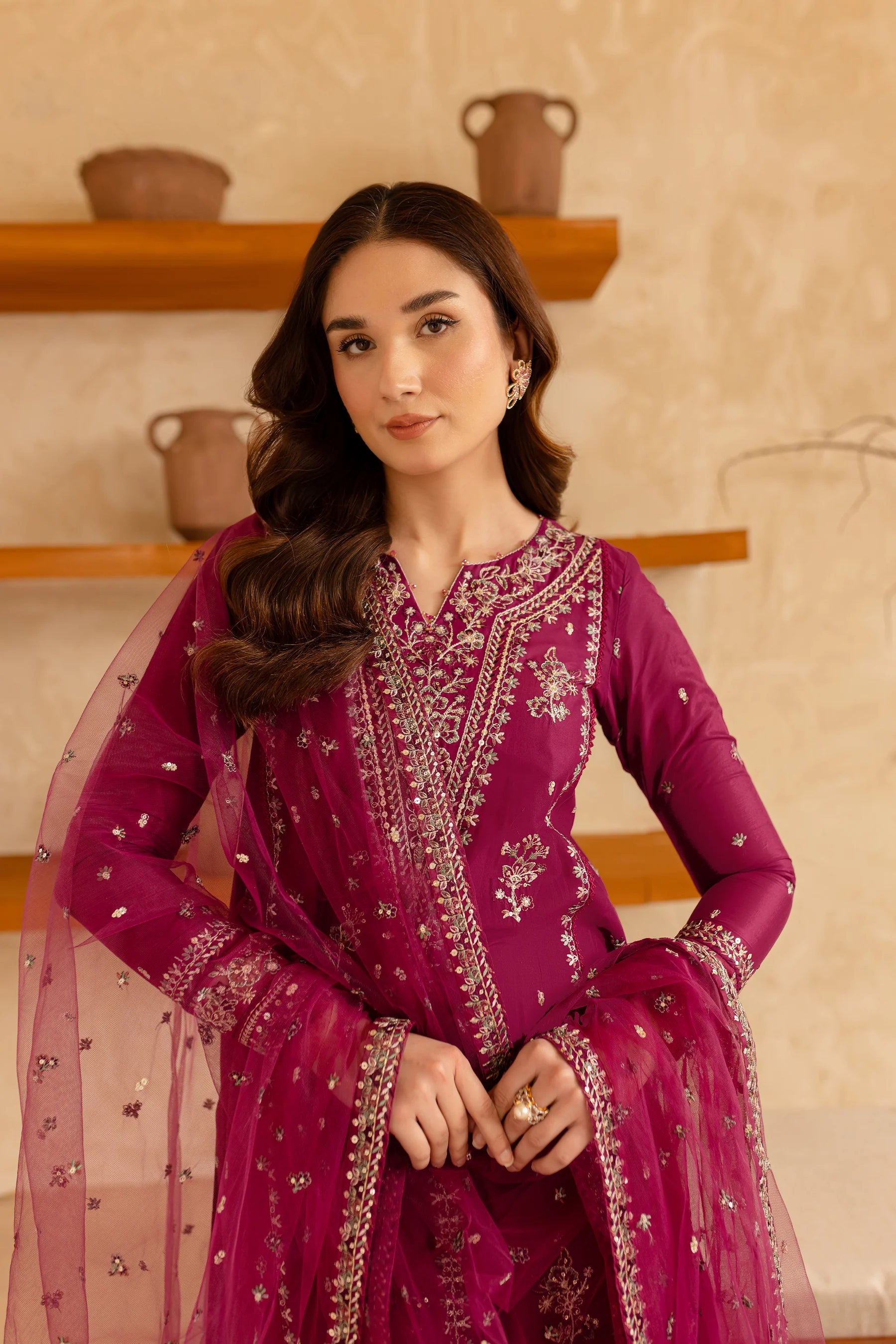 Best Selling - Ehaad 3Pc Embroidered Dress