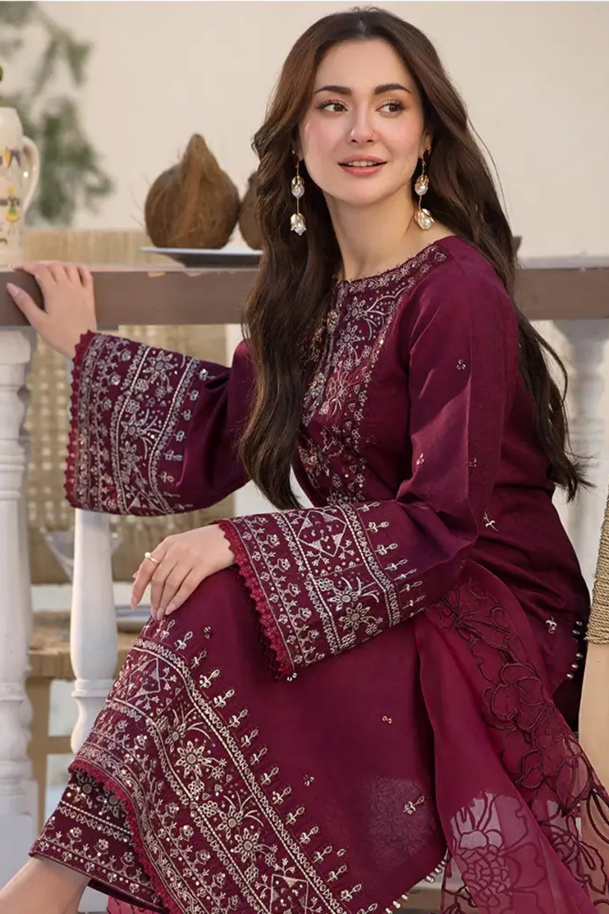 Best Selling - Flora 3Pc Embroiddered Dress