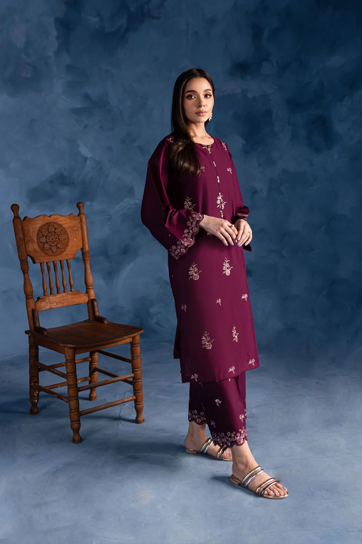 Best Selling - Florid 2Pc Embroidered Dress