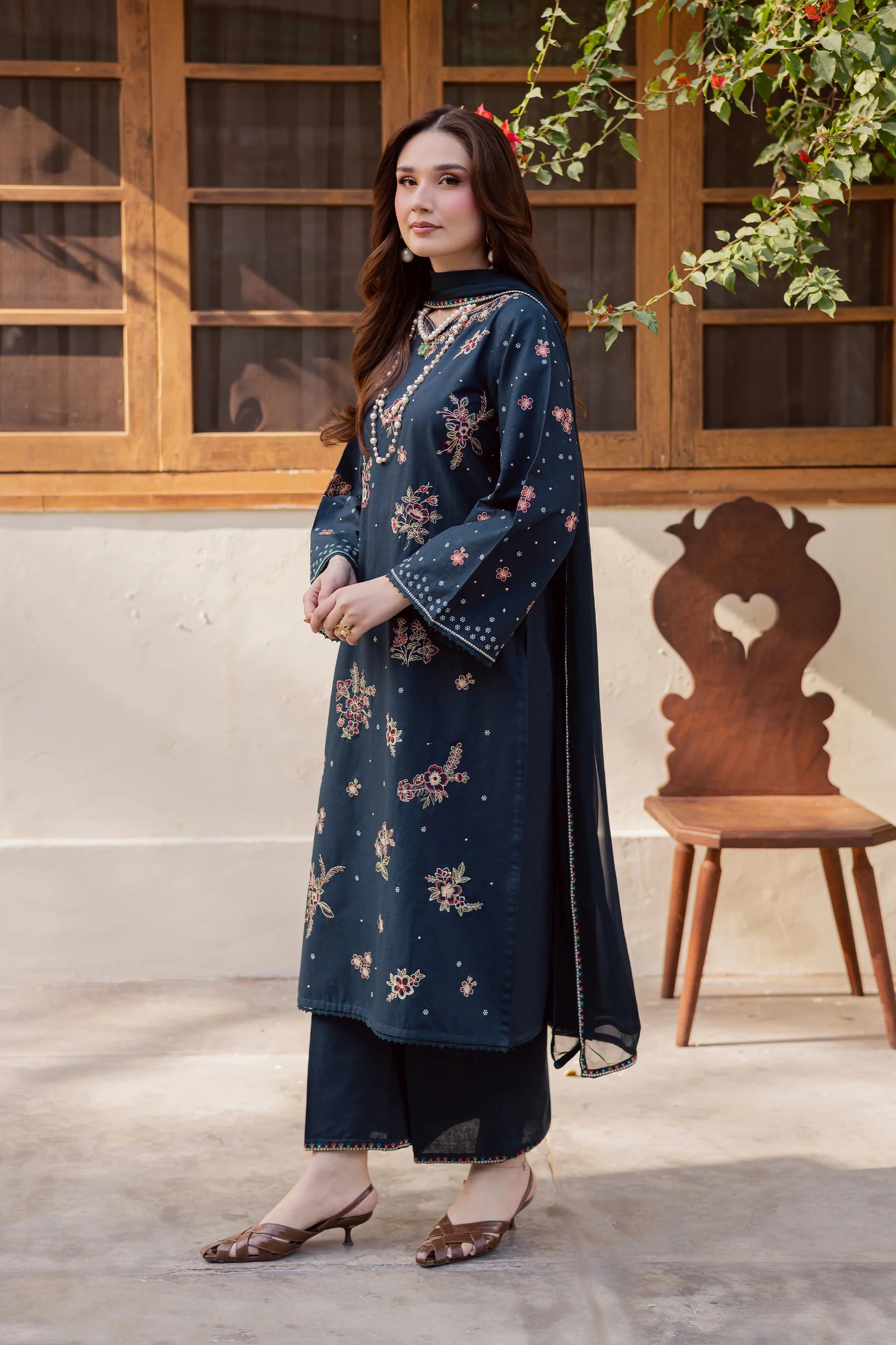 Best Selling - Gold Ocean 3Pc Embroidered Dress