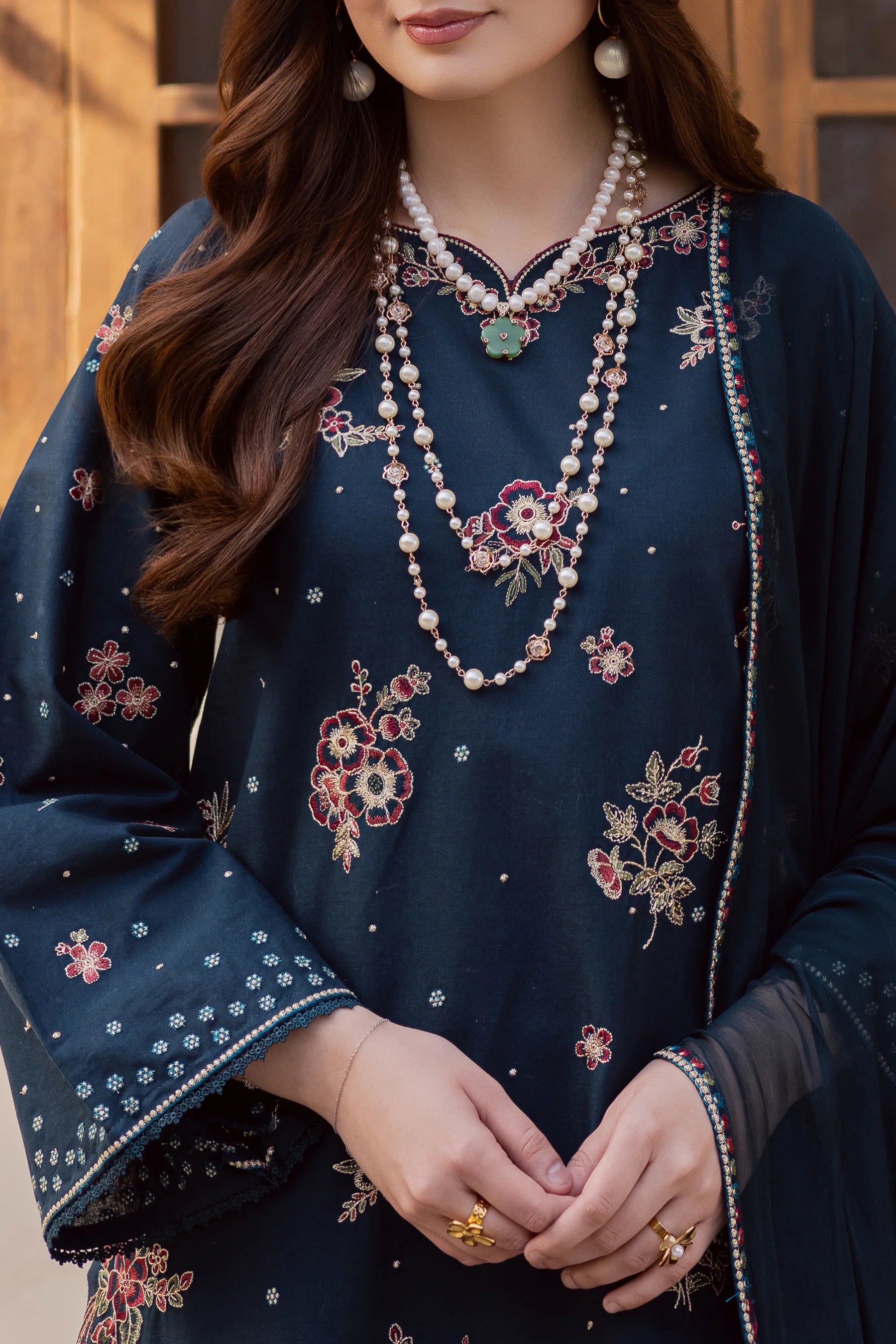 Best Selling - Gold Ocean 3Pc Embroidered Dress