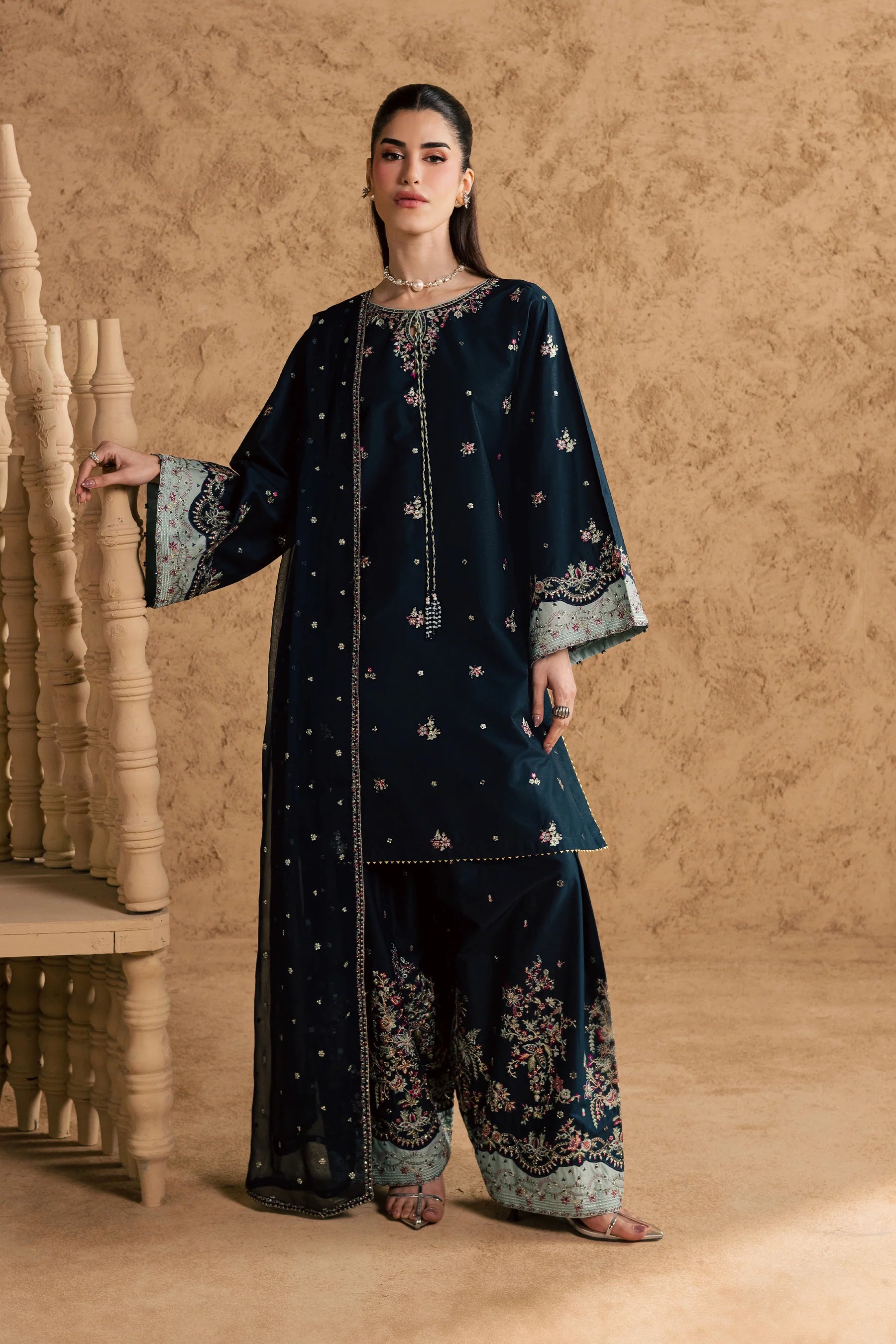 Best Selling - Ice Berry 3Pc Festive Embroidered Pret