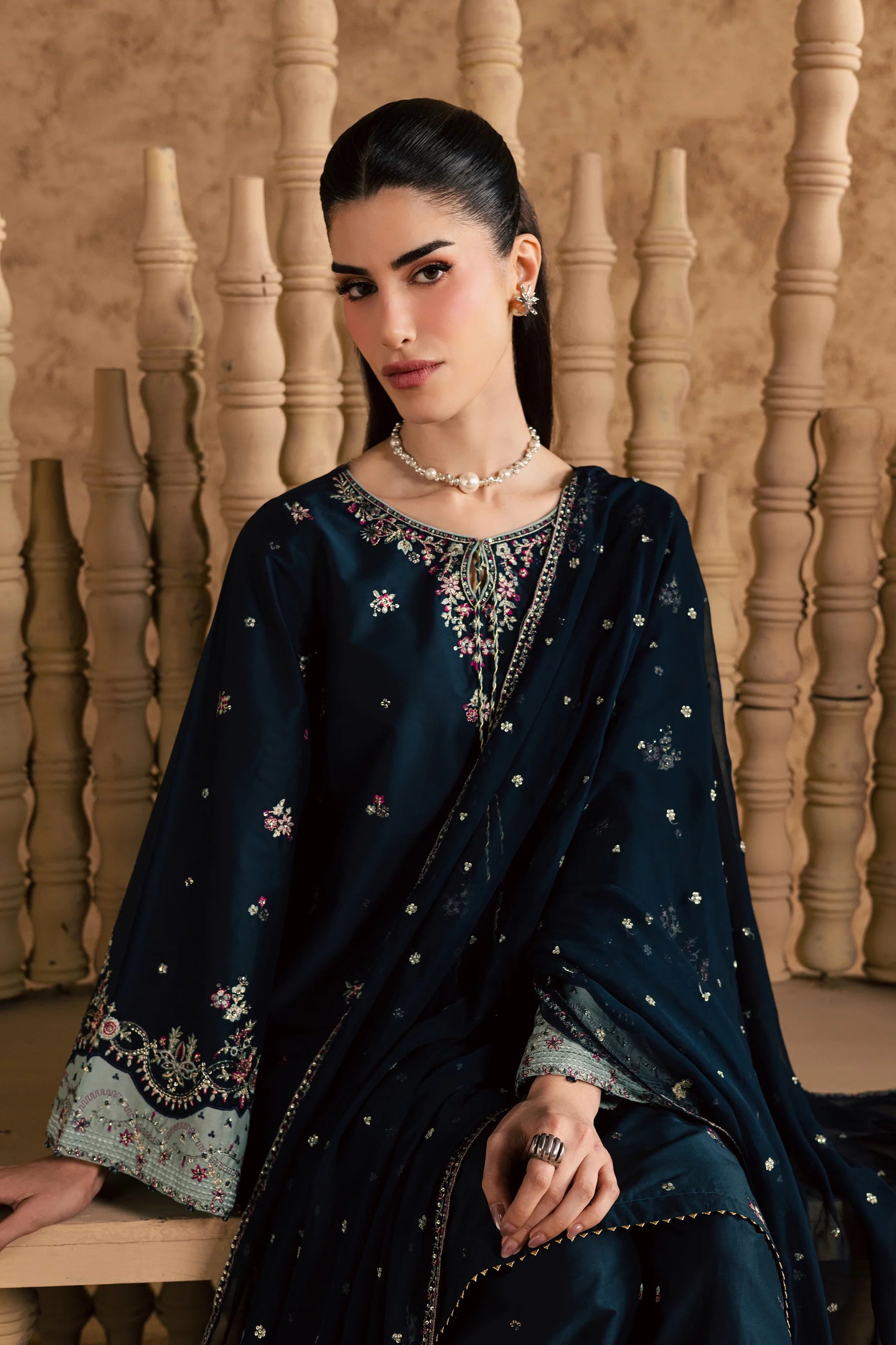 Best Selling - Ice Berry 3Pc Festive Embroidered Pret