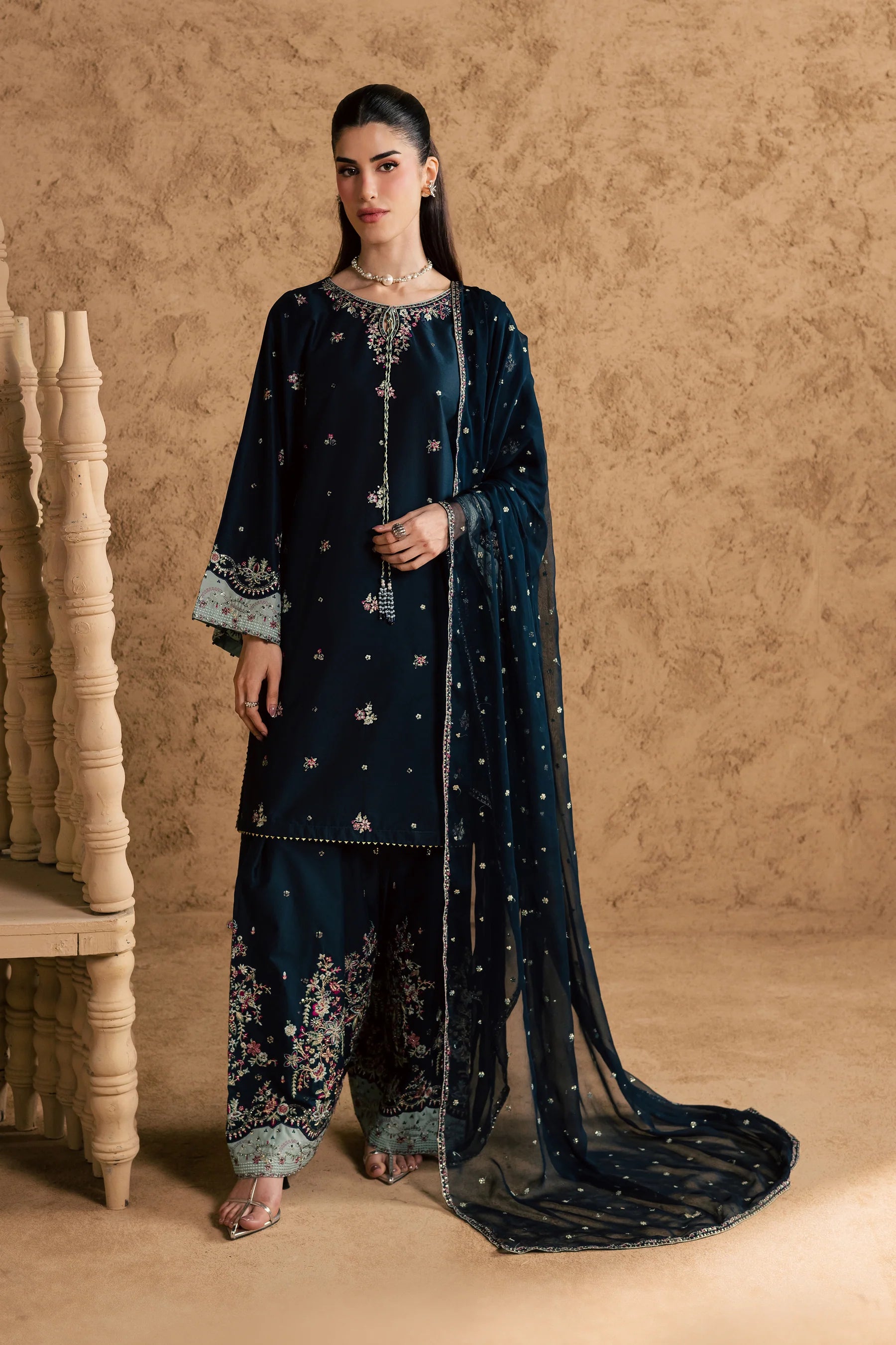 Best Selling - Ice Berry 3Pc Festive Embroidered Pret