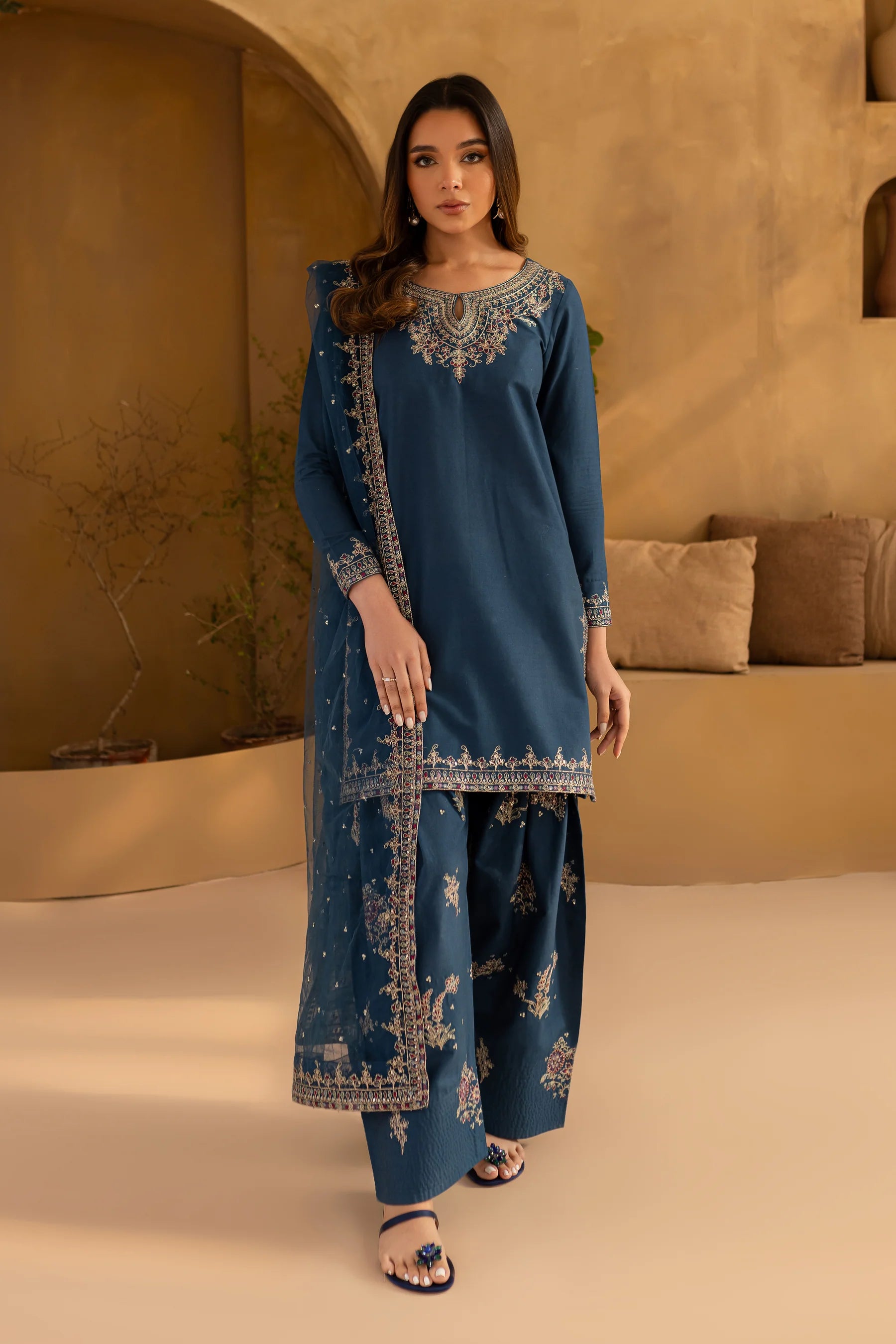 Best Selling - Joey 3Pc Embroidered Dress