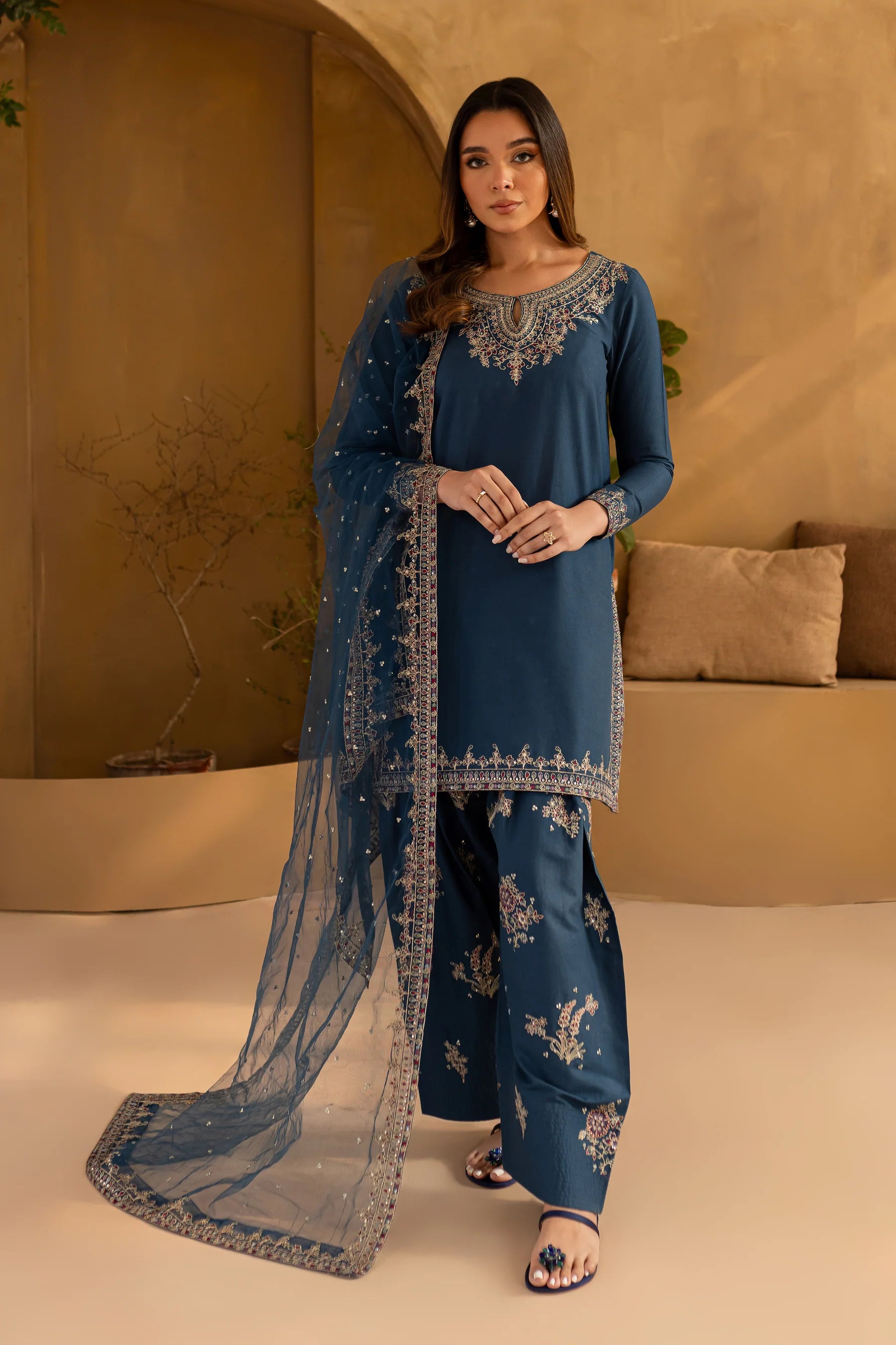 Best Selling - Joey 3Pc Embroidered Dress