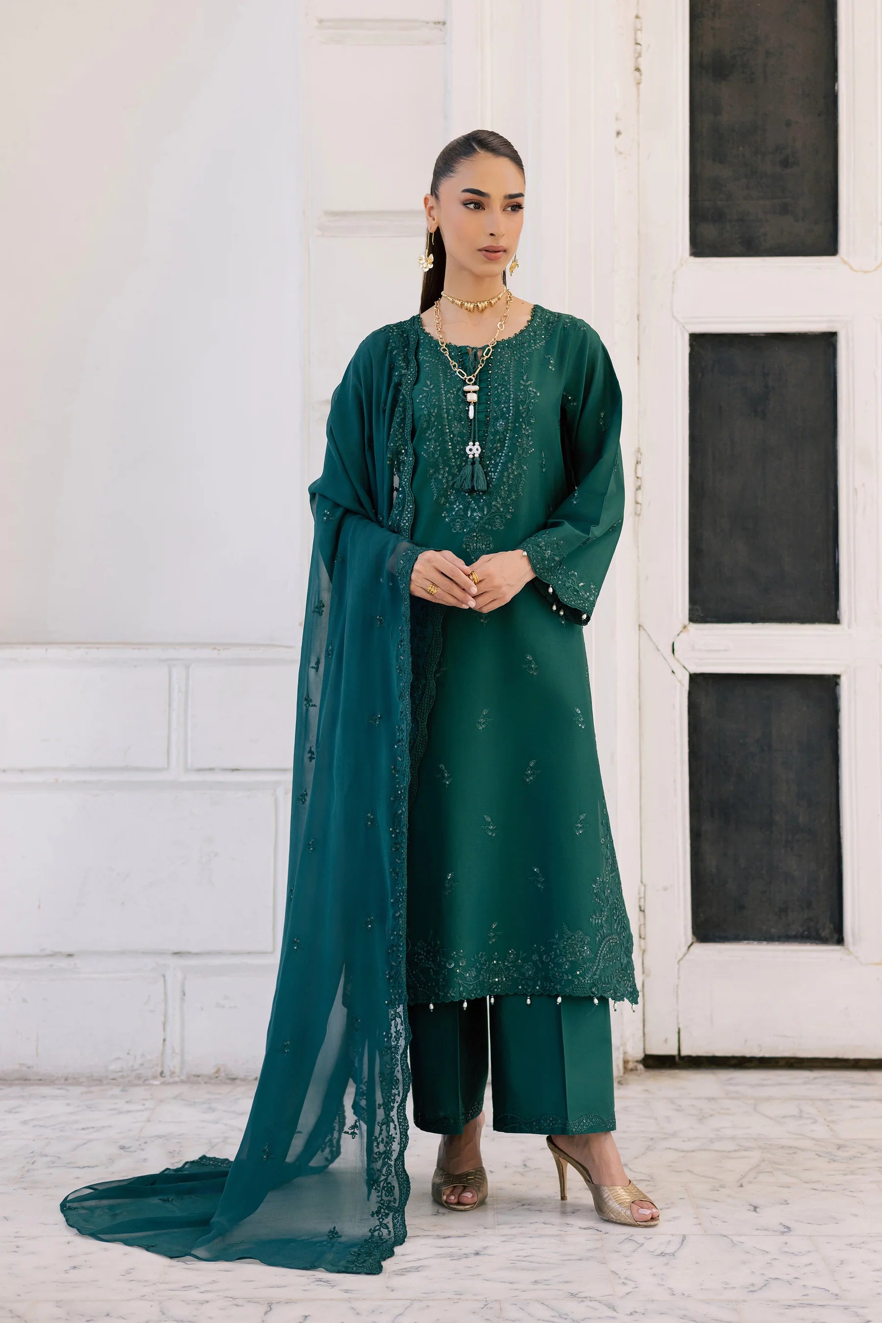 Best Selling - Manta 3Pc Festive Embroidered Dress