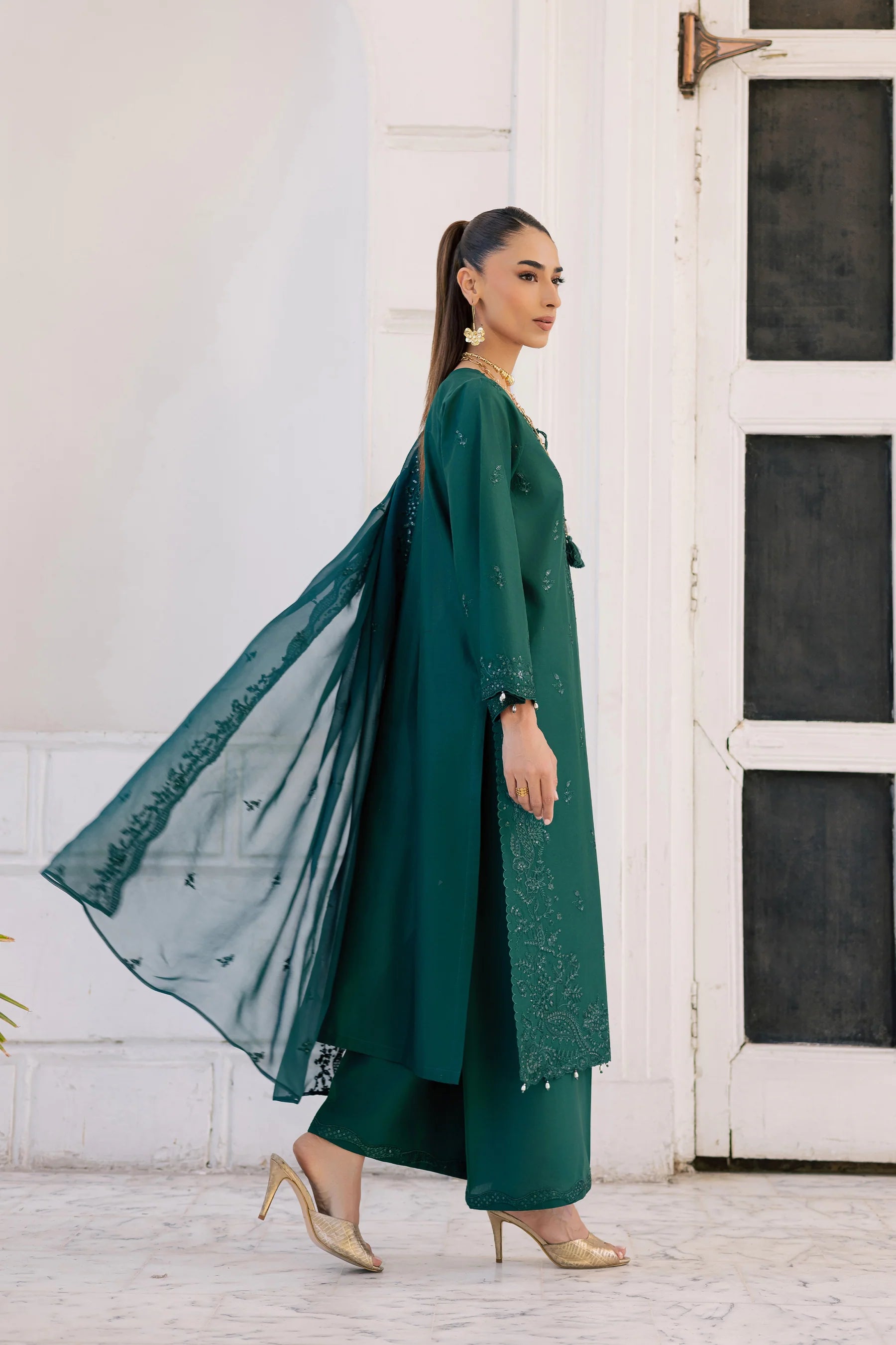 Best Selling - Manta 3Pc Festive Embroidered Dress