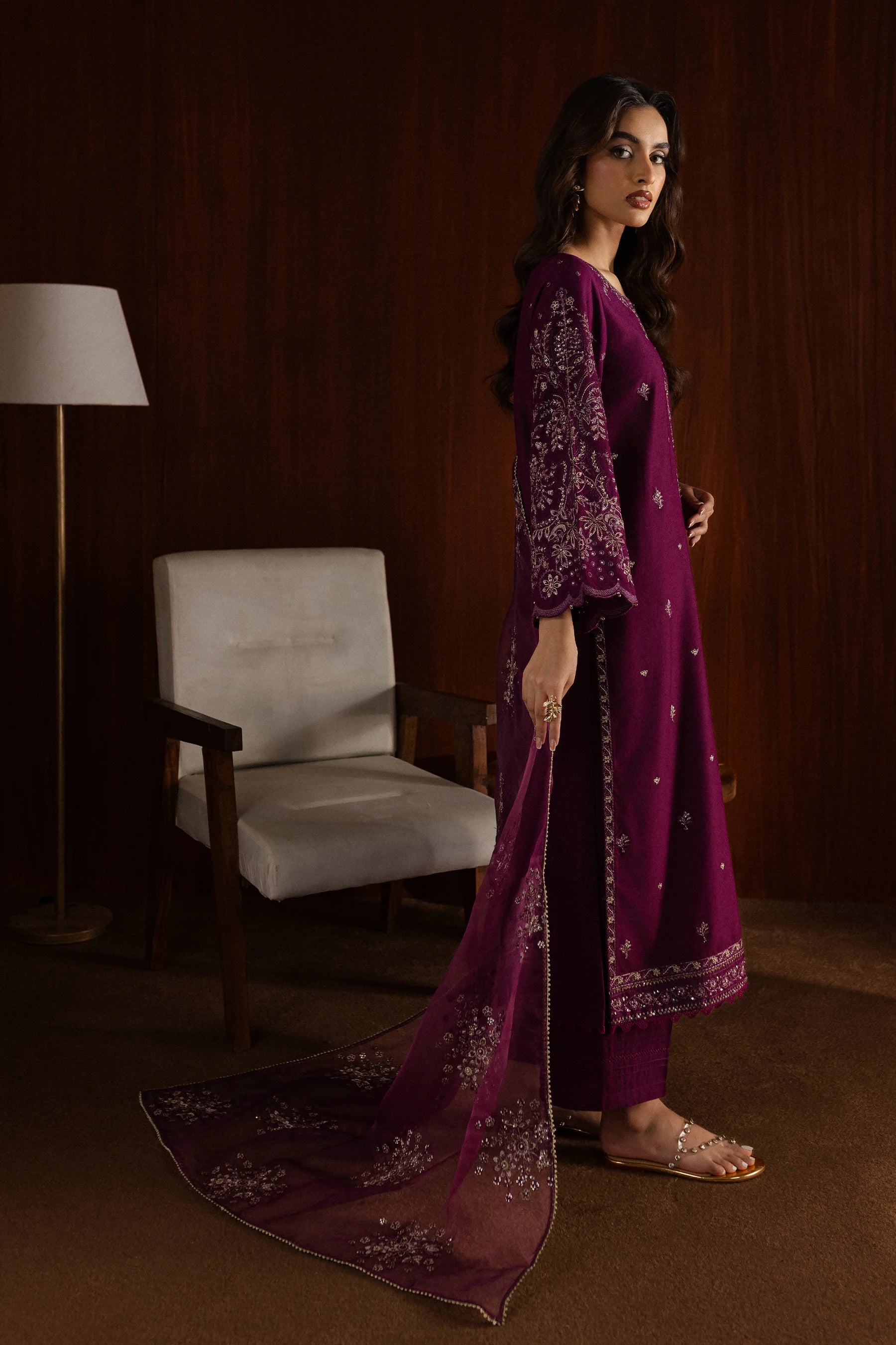 Best Selling - Masooma 3Pc Embroidered Dress