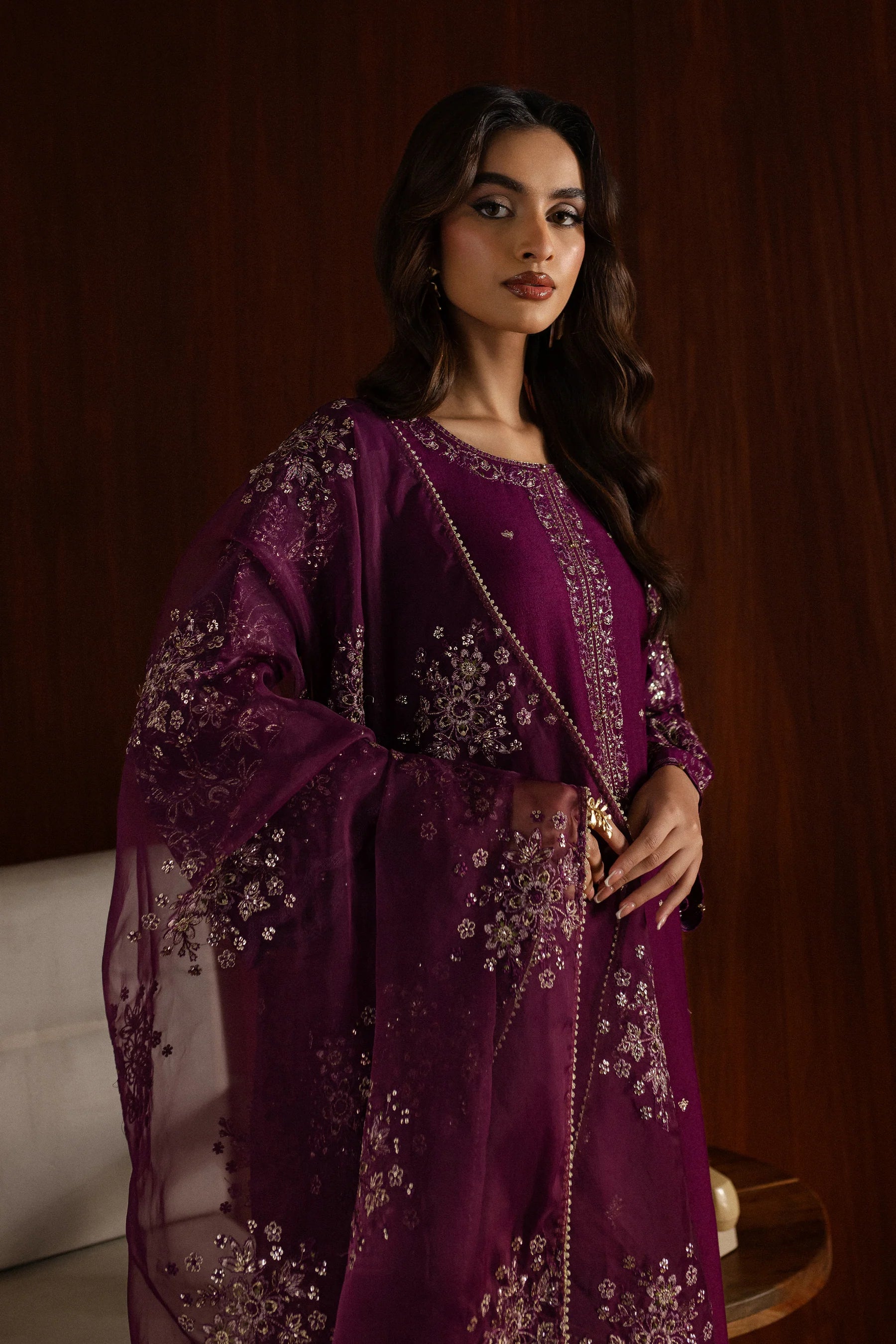 Best Selling - Masooma 3Pc Embroidered Dress