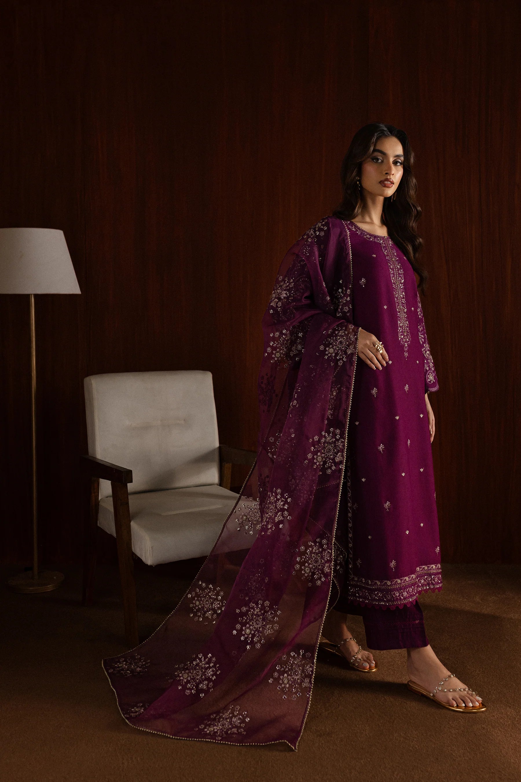 Best Selling - Masooma 3Pc Embroidered Dress