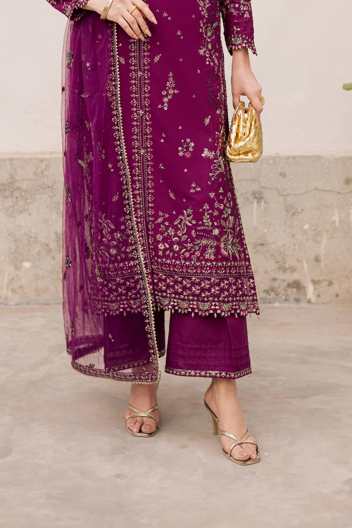 Best Selling - Merissa 3Pc Festive Embroidered Dress