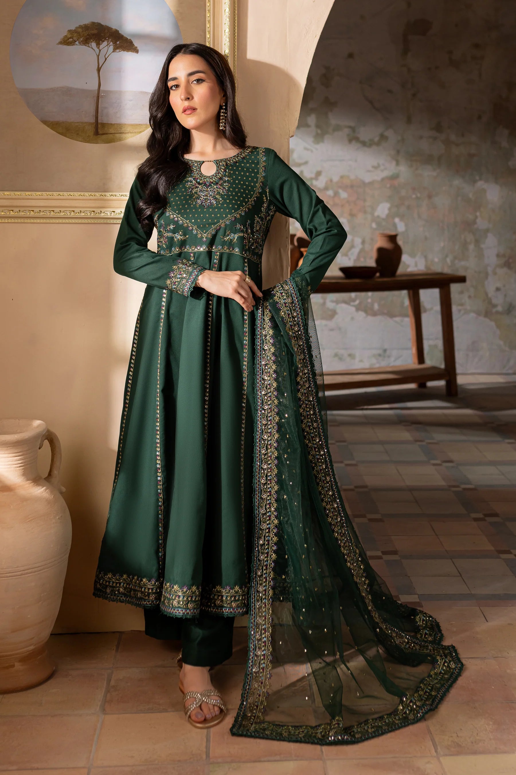 Winter - Best Selling - Mystic 3Pc Embroidered Dress