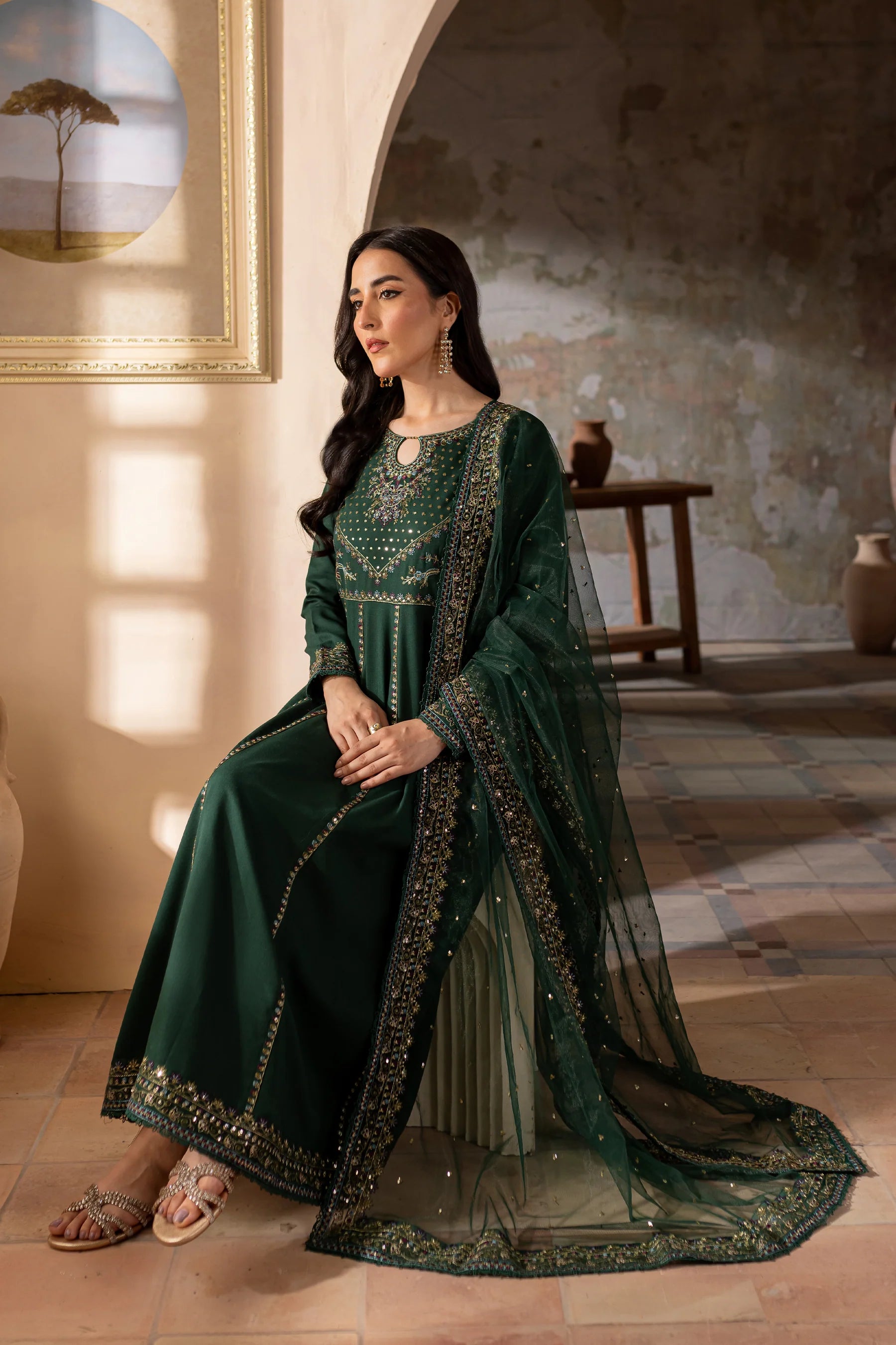 Winter - Best Selling - Mystic 3Pc Embroidered Dress