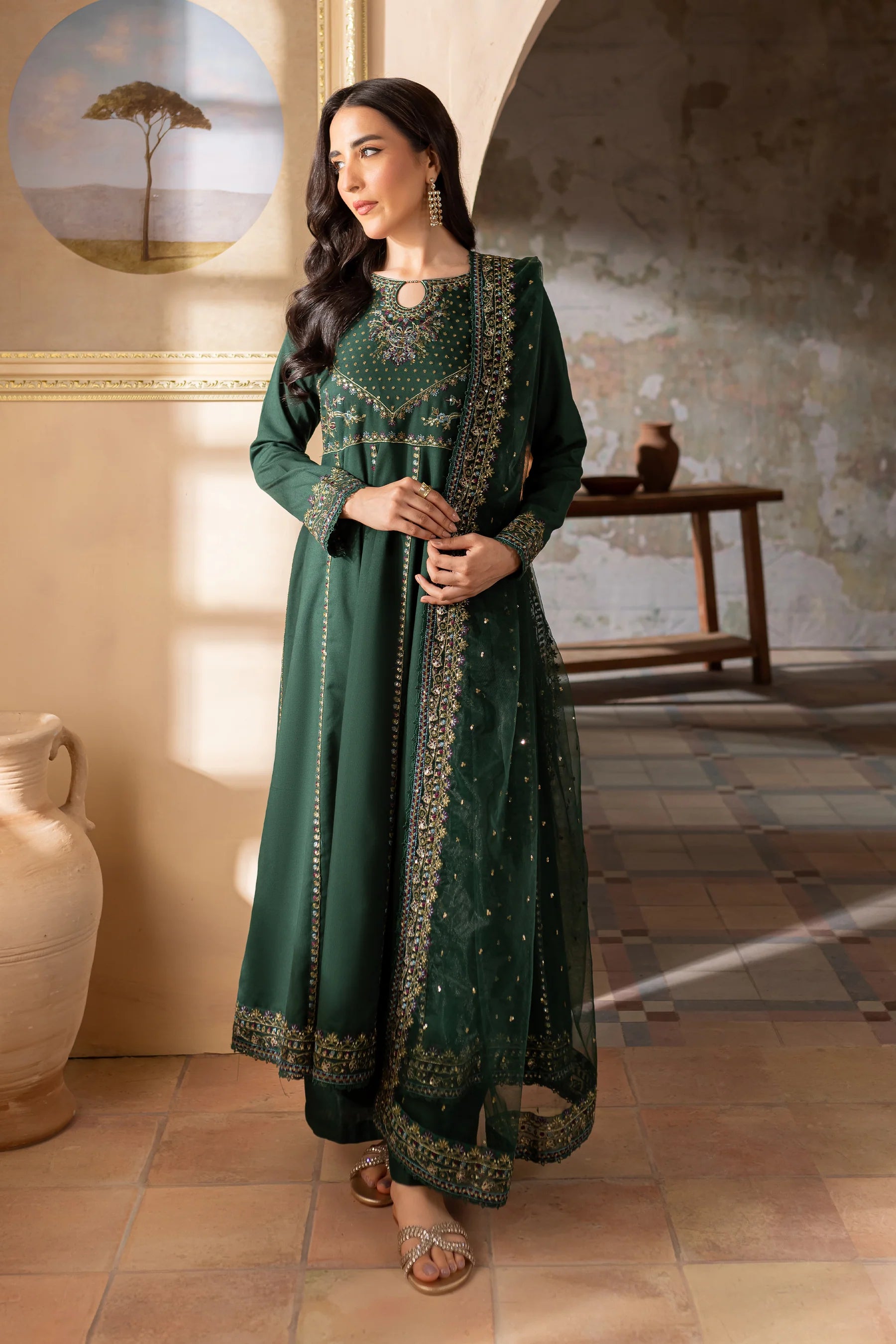 Winter - Best Selling - Mystic 3Pc Embroidered Dress
