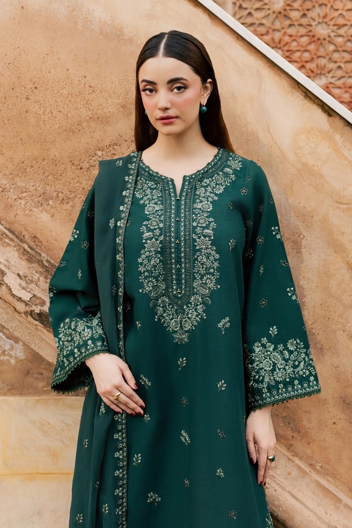 Winter - Best Selling - Nami 3Pc Festive Embroidered Pret