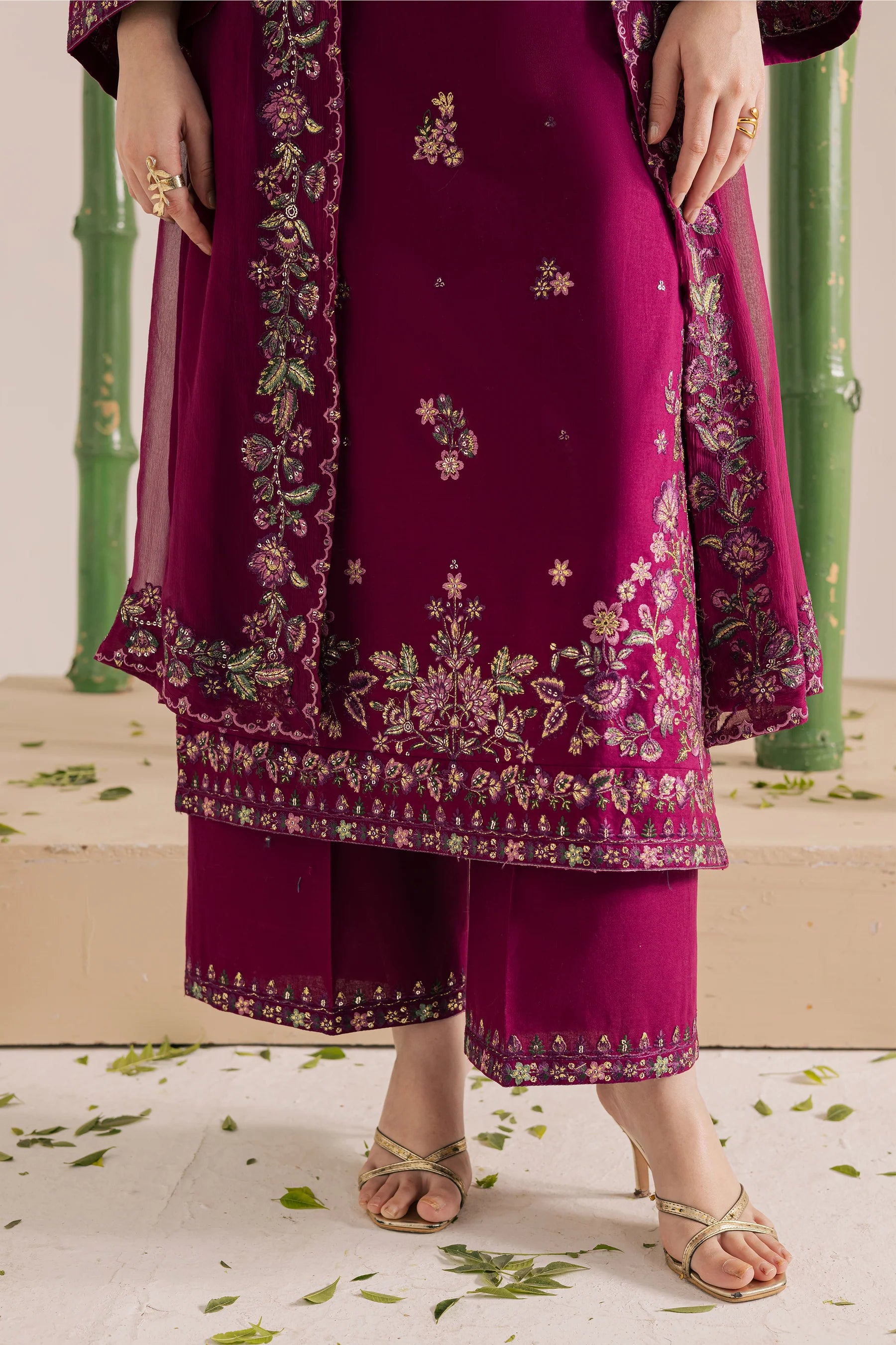Best Selling - Omavi 3Pc Embroidered Dress