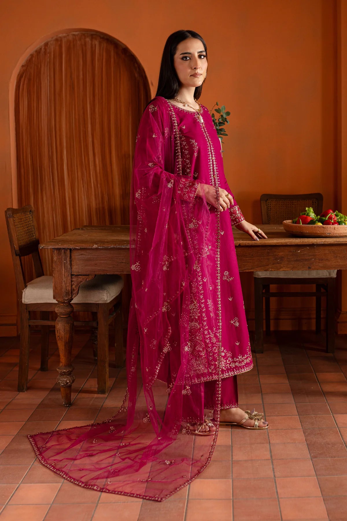 Best Selling - Pink Jam 2Pc Embroidered Dress