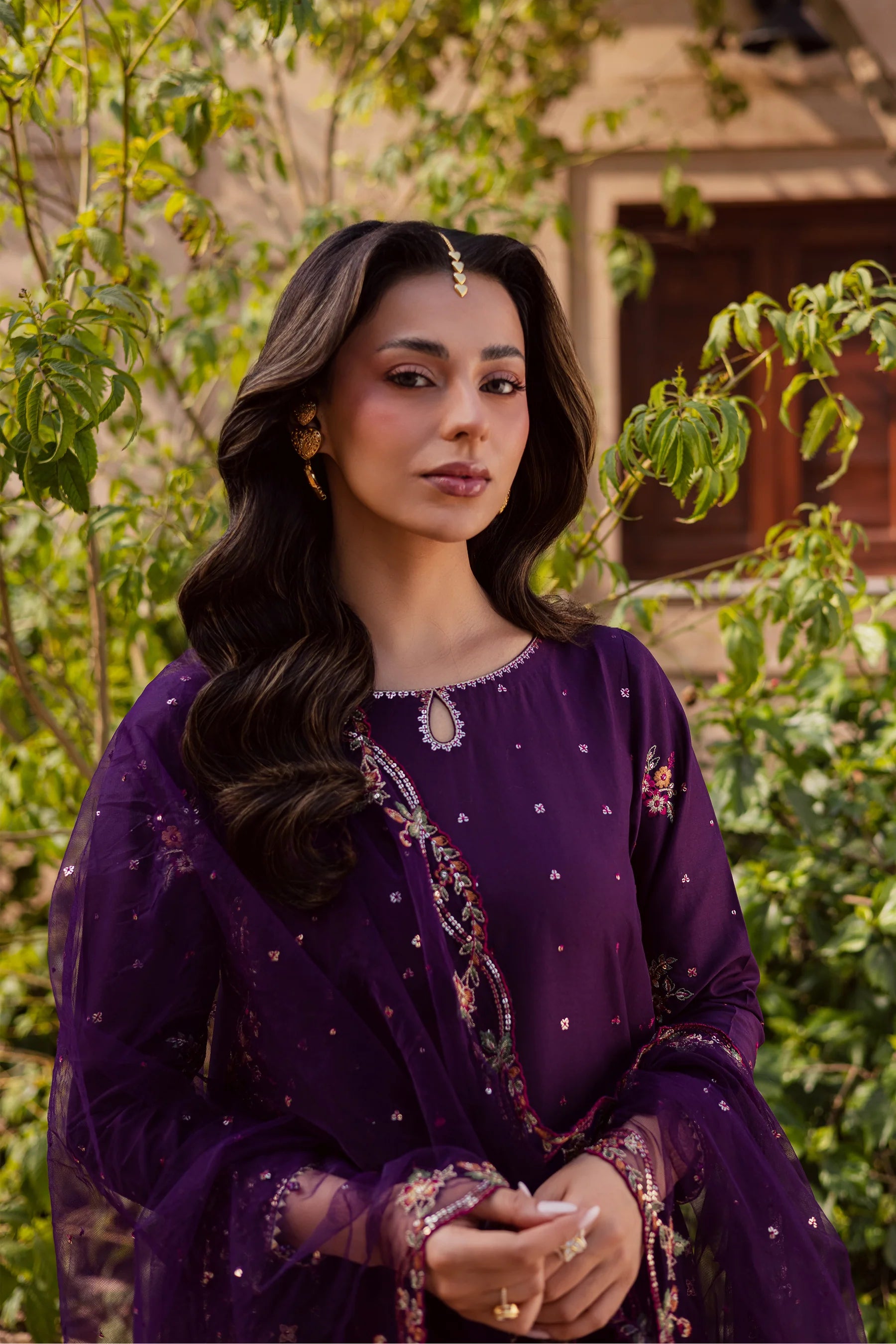 Best Selling - Pink Lavender 3Pc Festive Embroidered Dress