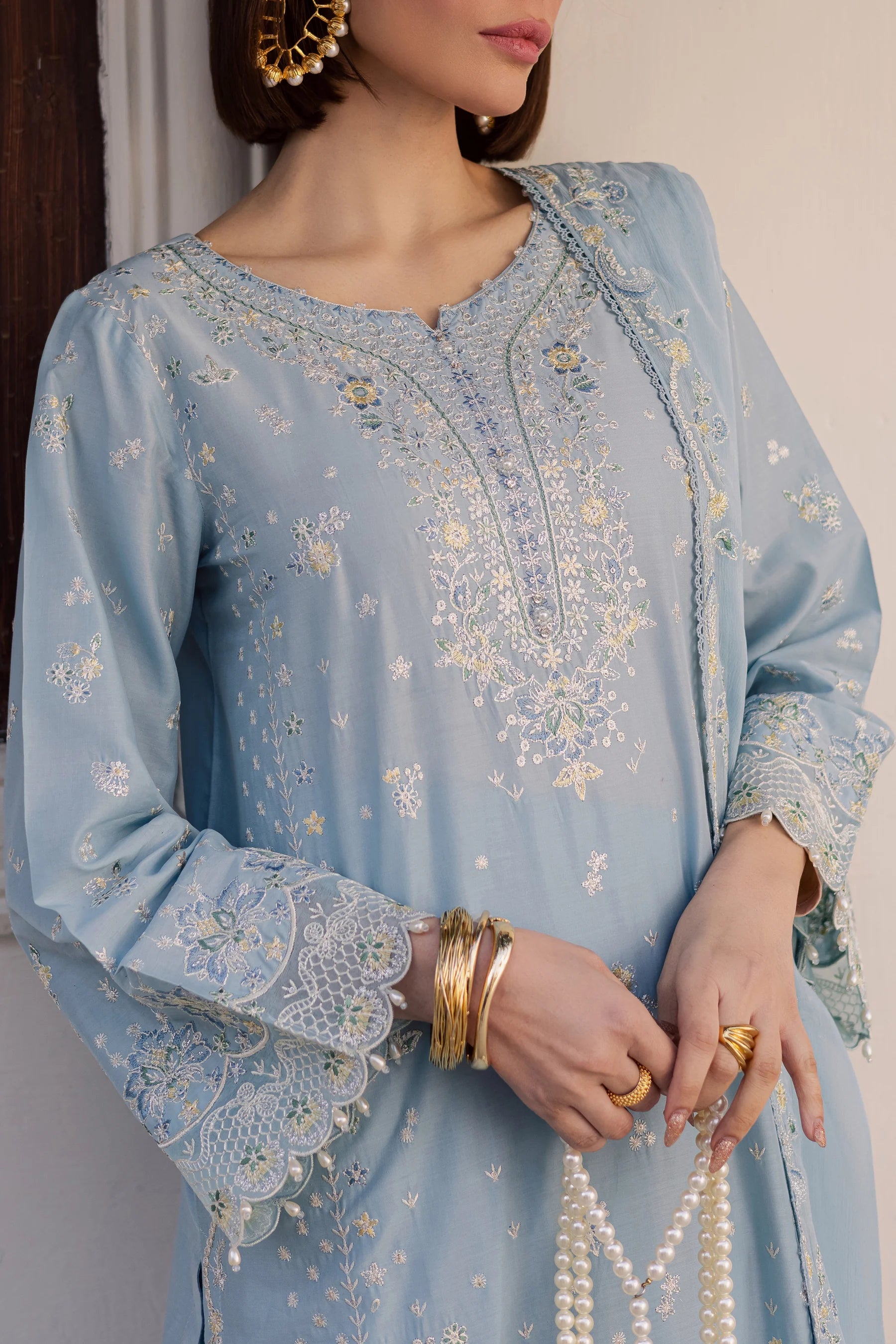 Best Selling - Prague 3Pc Festive Embroidered Dress