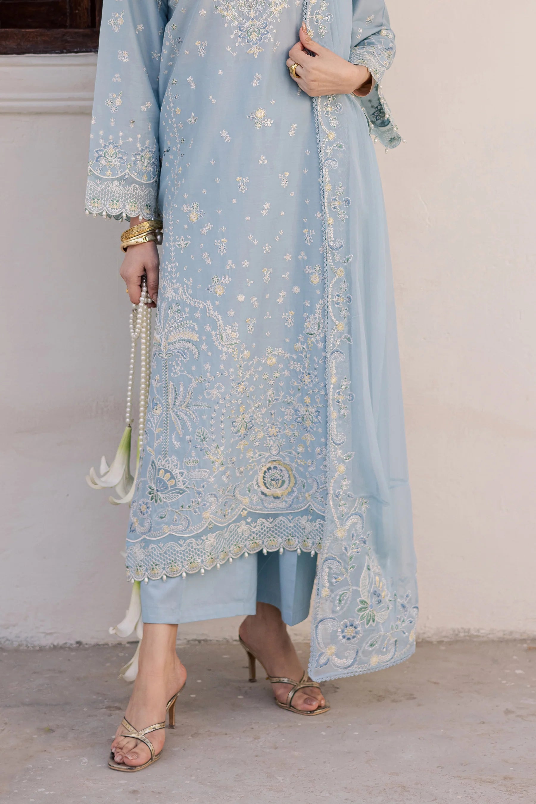 Best Selling - Prague 3Pc Festive Embroidered Dress