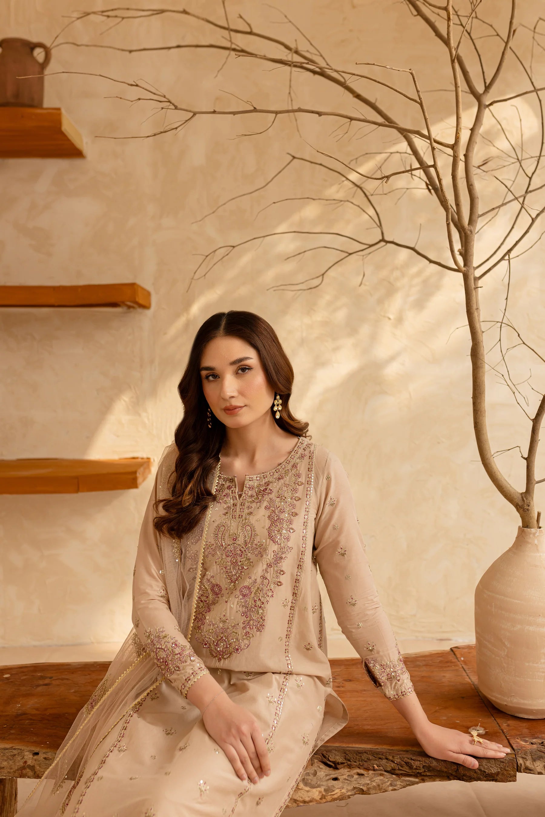 Winter - Best Selling - Rafaello 3Pc Embroidered Dress