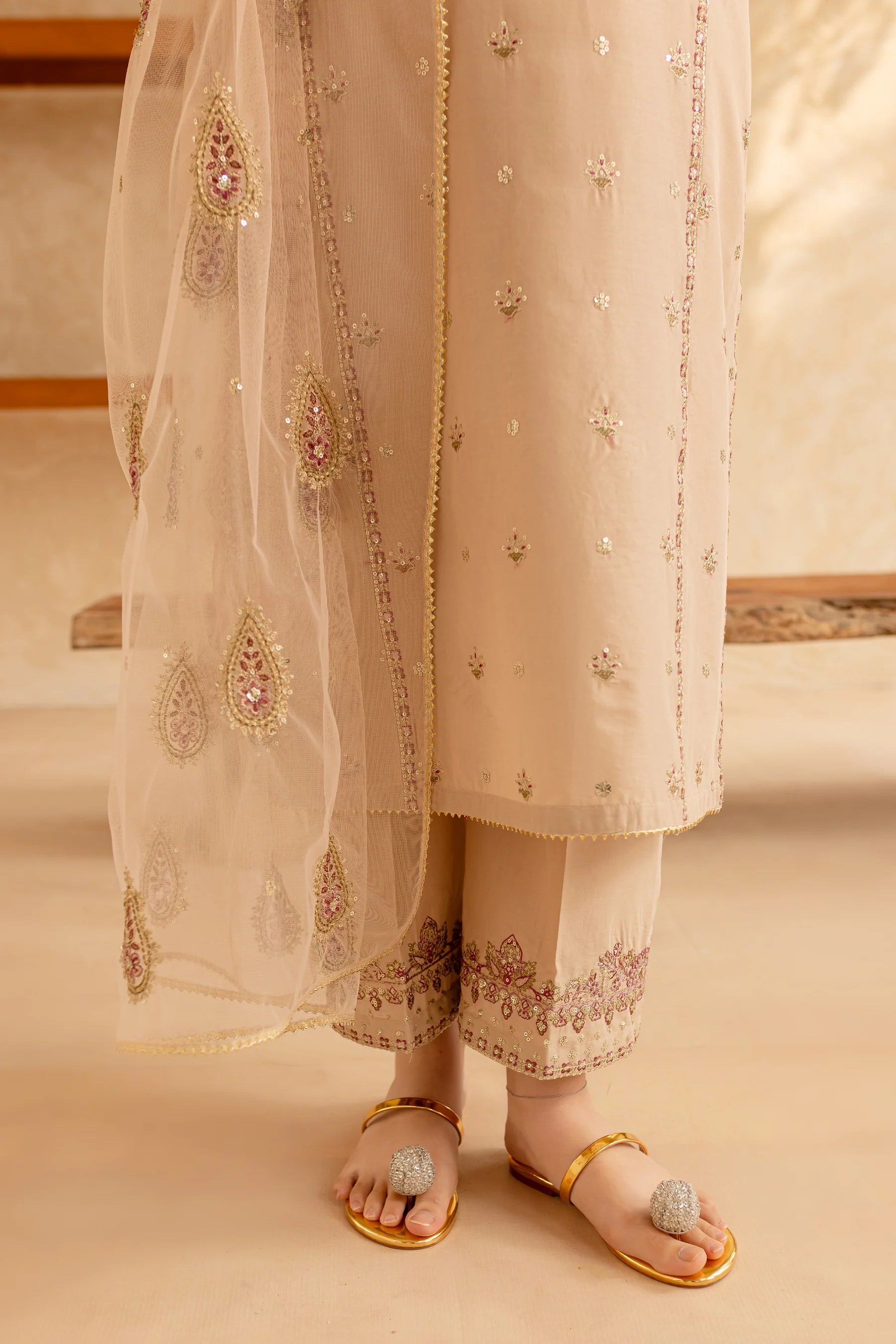 Winter - Best Selling - Rafaello 3Pc Embroidered Dress