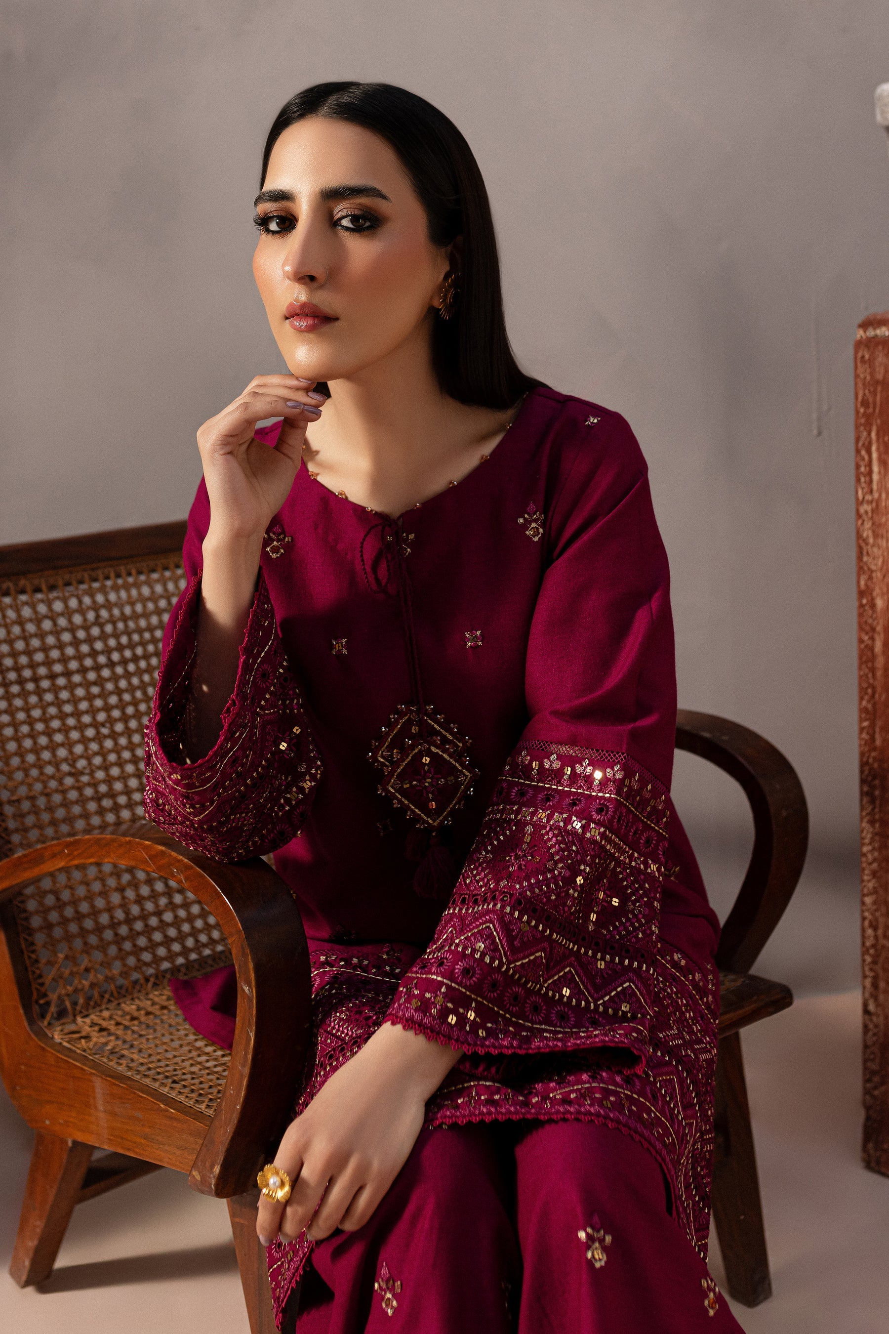 Best Selling - Red Cruz 2Pc Embroidered Dress