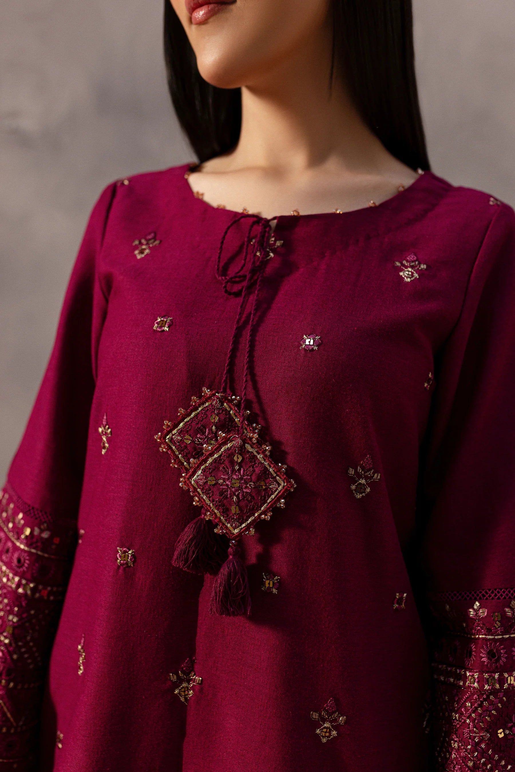Best Selling - Red Cruz 2Pc Embroidered Dress