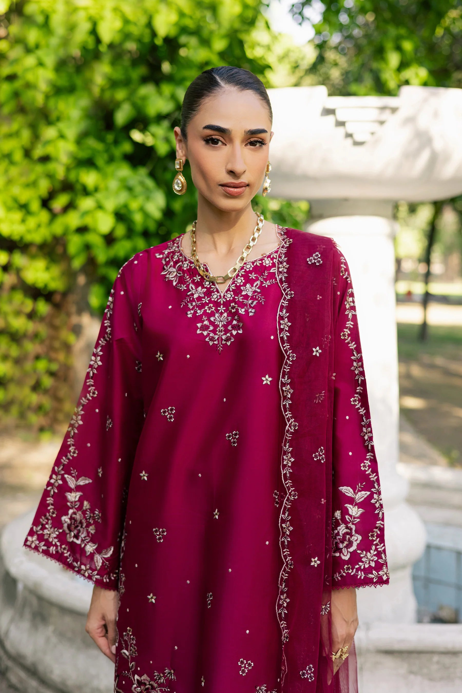 Best Selling - Rosa 3Pc Festive Embroidered Dress
