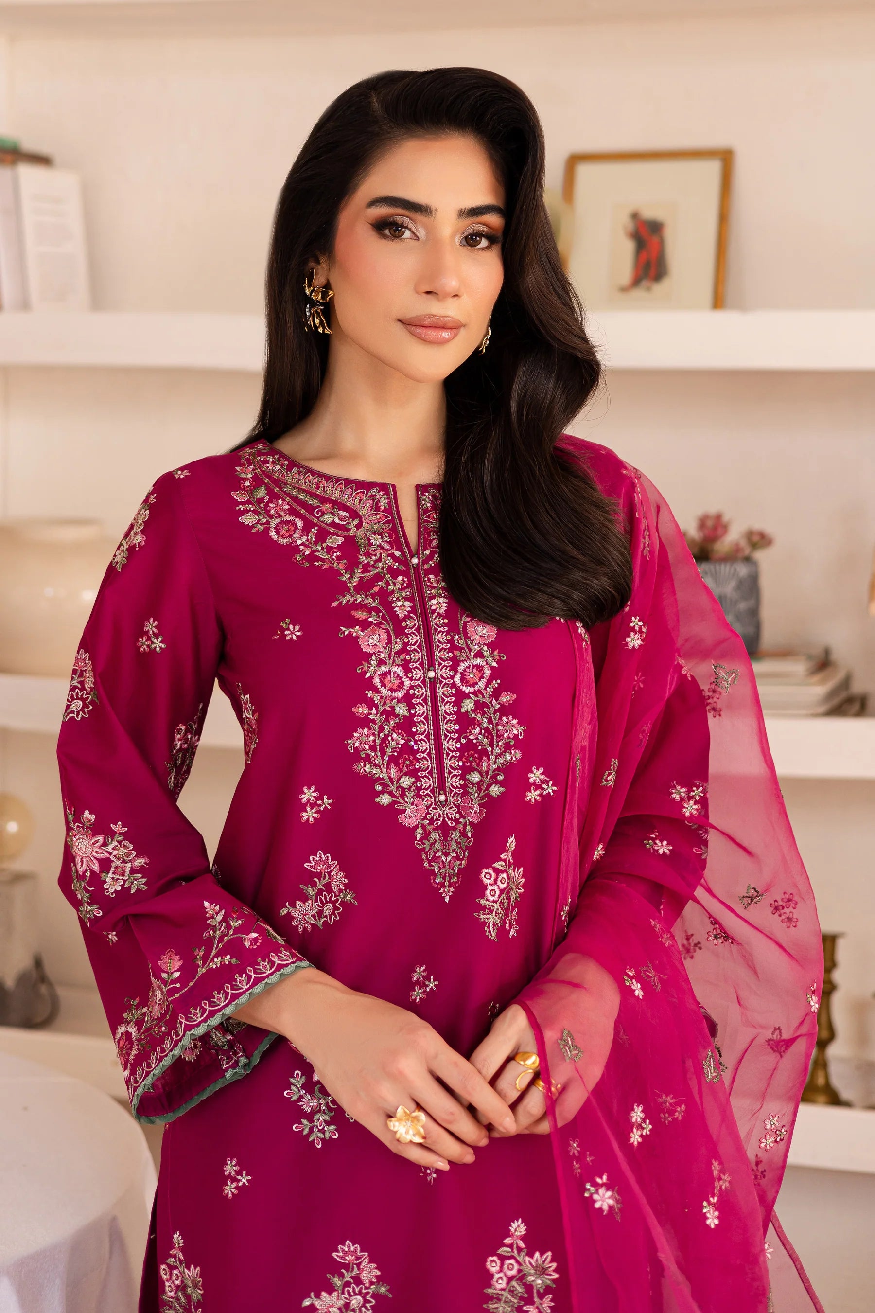 Best Selling - Rua 3Pc Embroidered Solid Dress