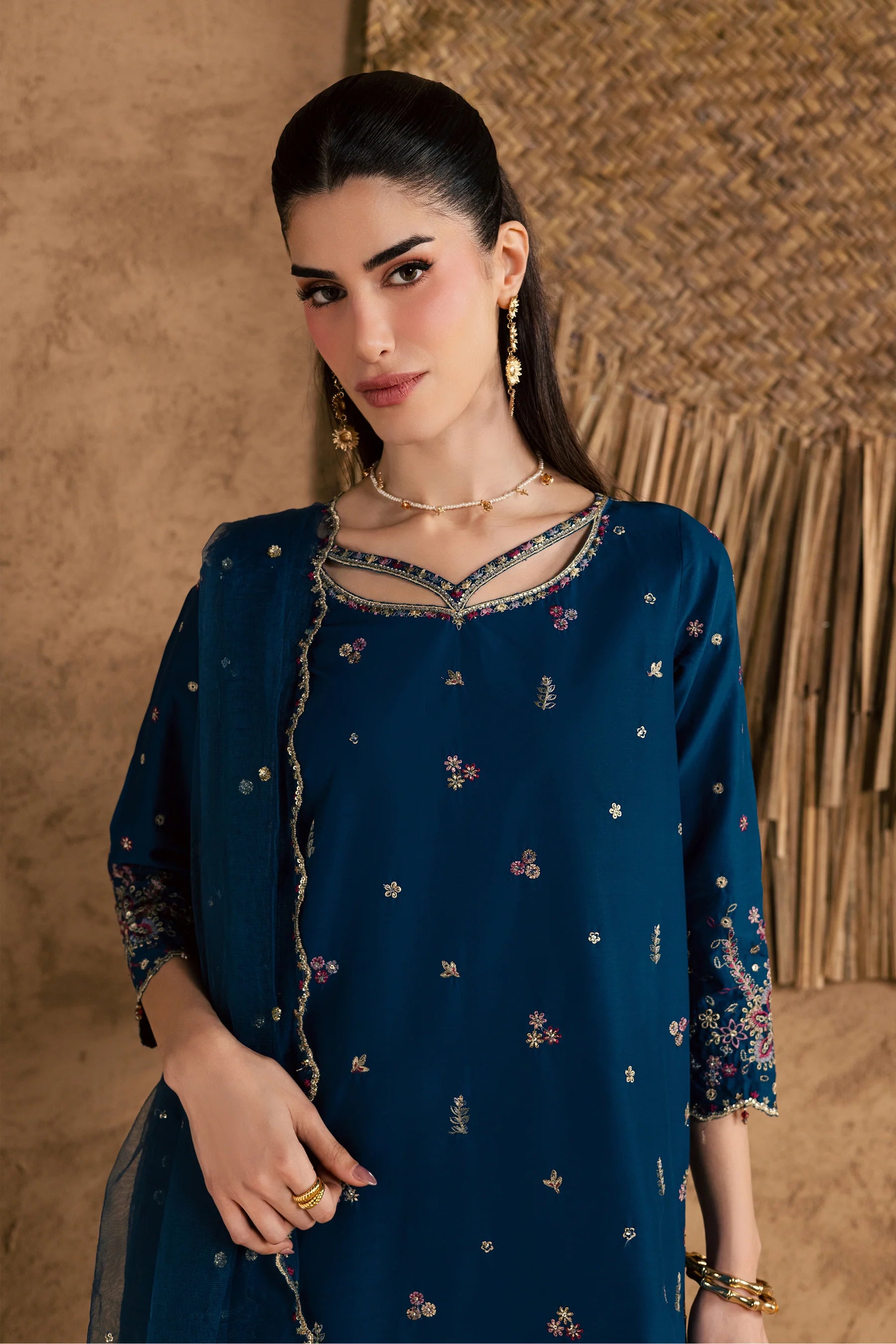 Best Selling - Ruhi 3Pc Festive Embroidered Pret