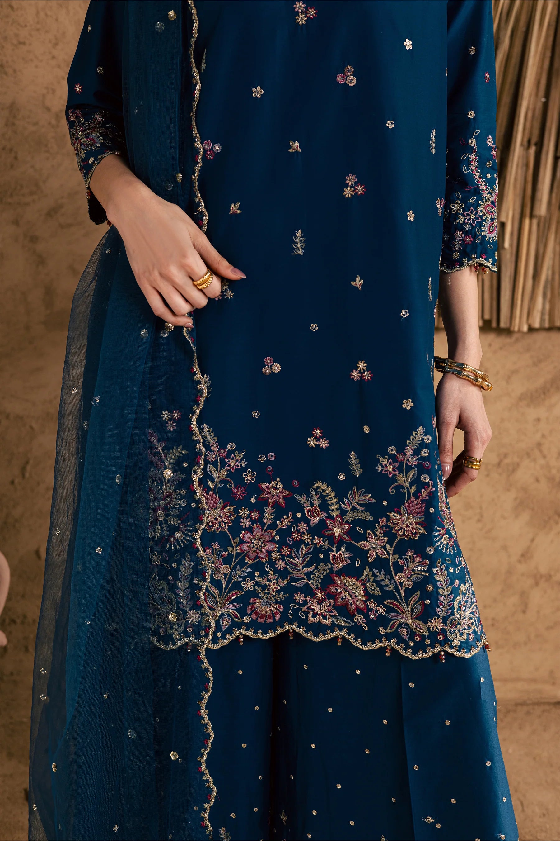 Best Selling - Ruhi 3Pc Festive Embroidered Pret