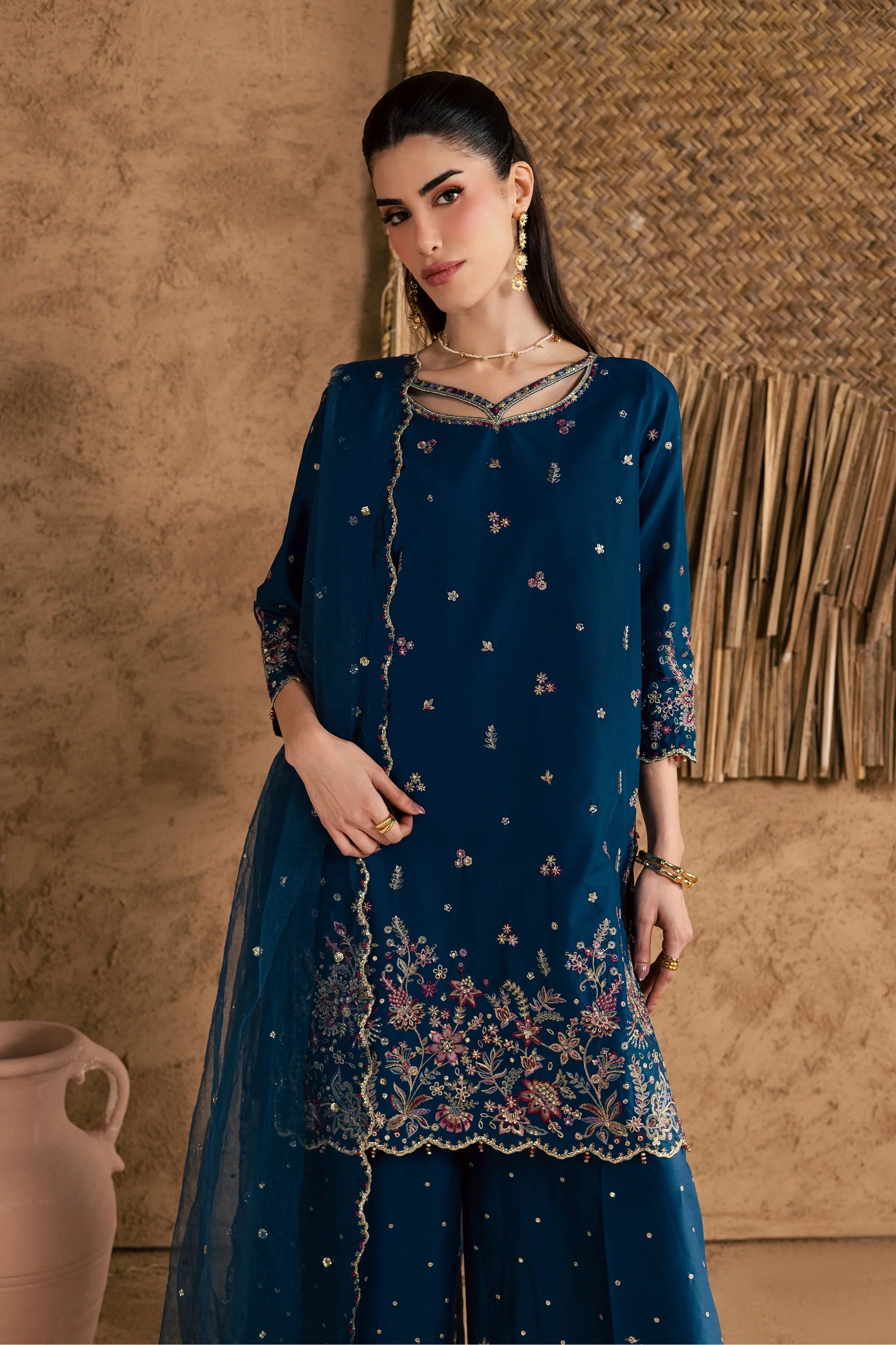 Best Selling - Ruhi 3Pc Festive Embroidered Pret
