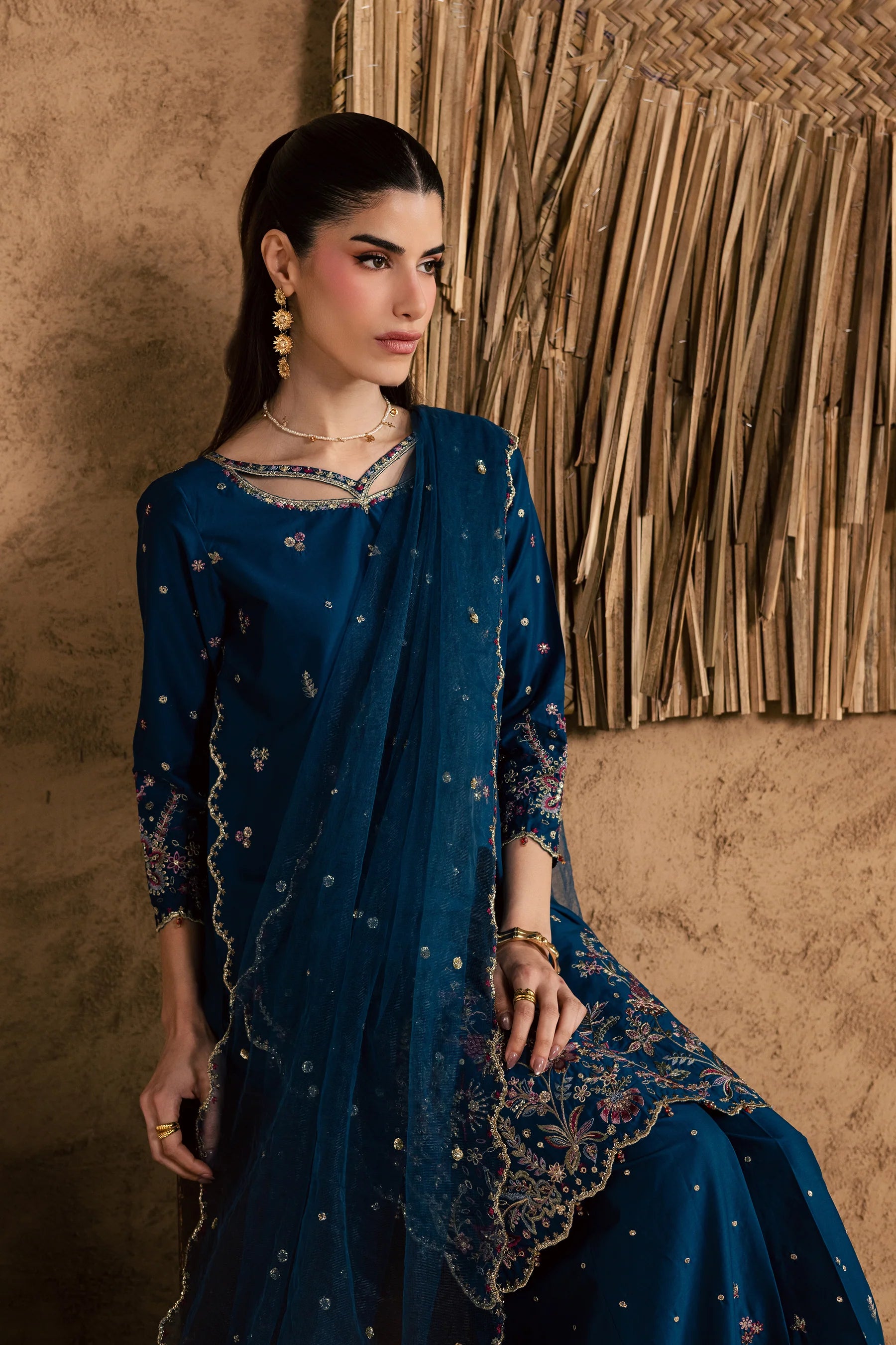 Best Selling - Ruhi 3Pc Festive Embroidered Pret