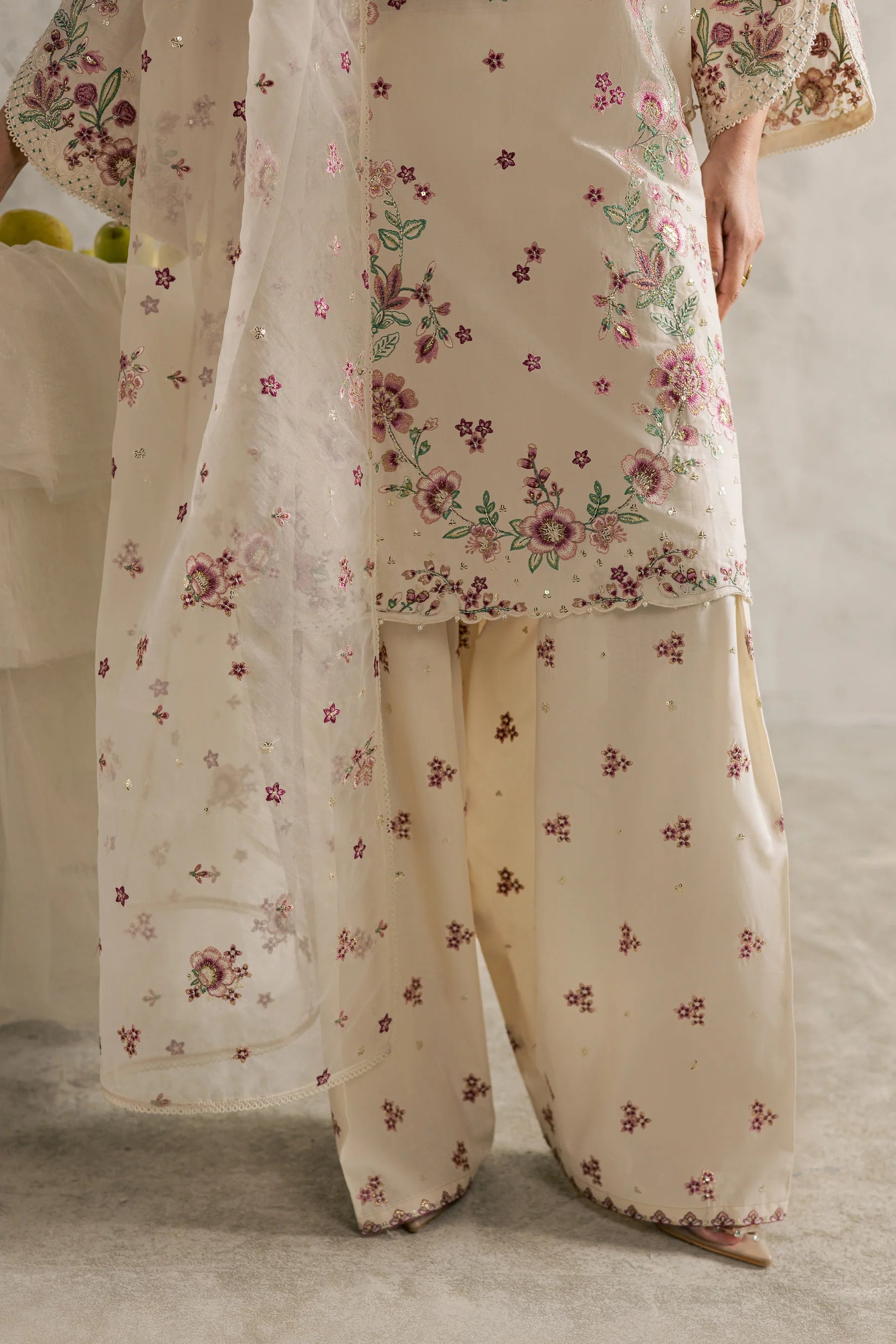Best Selling - Samin 3Pc Festive Embroidered Dress