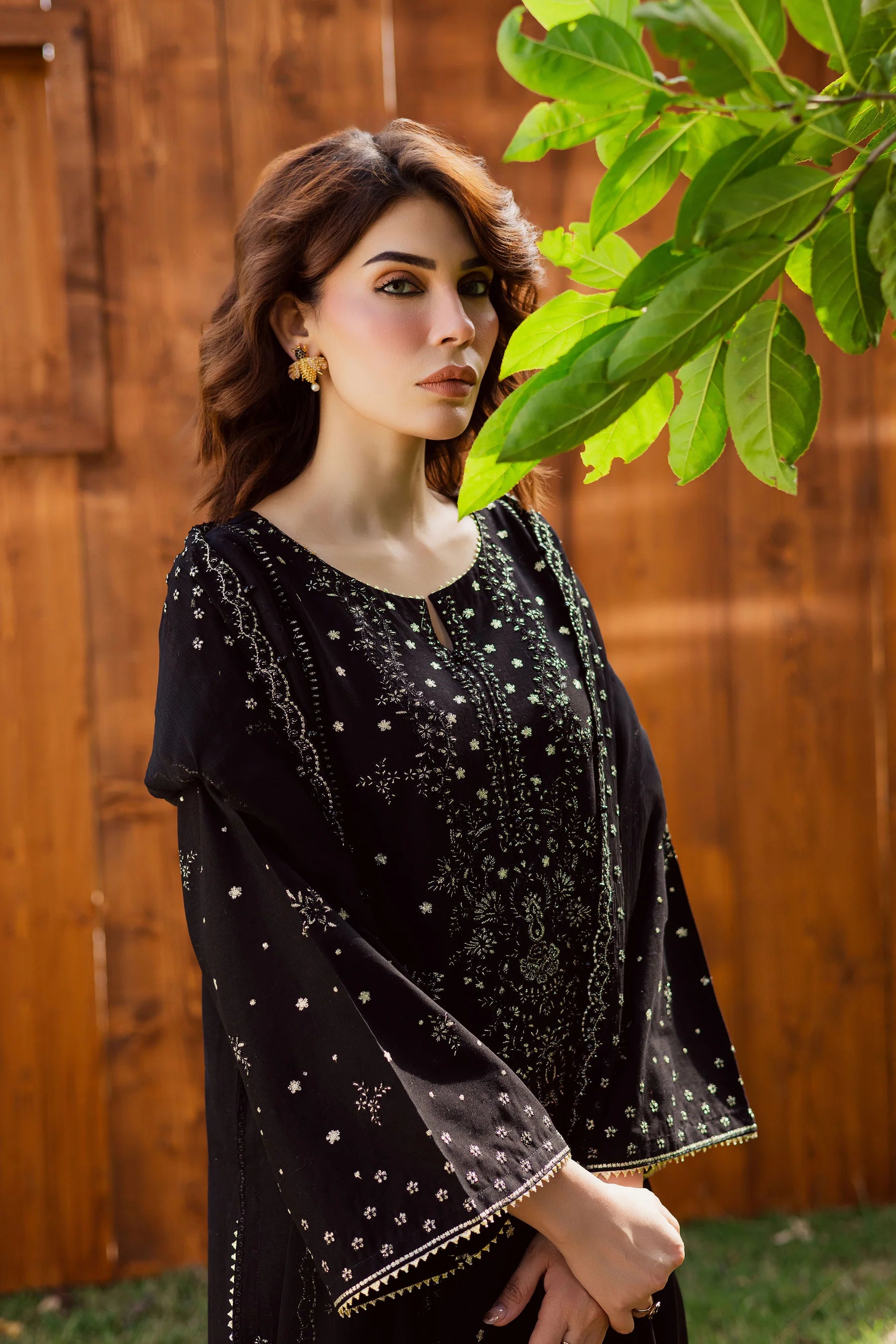 Winter - Best Selling - Aasfina 3Pc Embroidered Dress