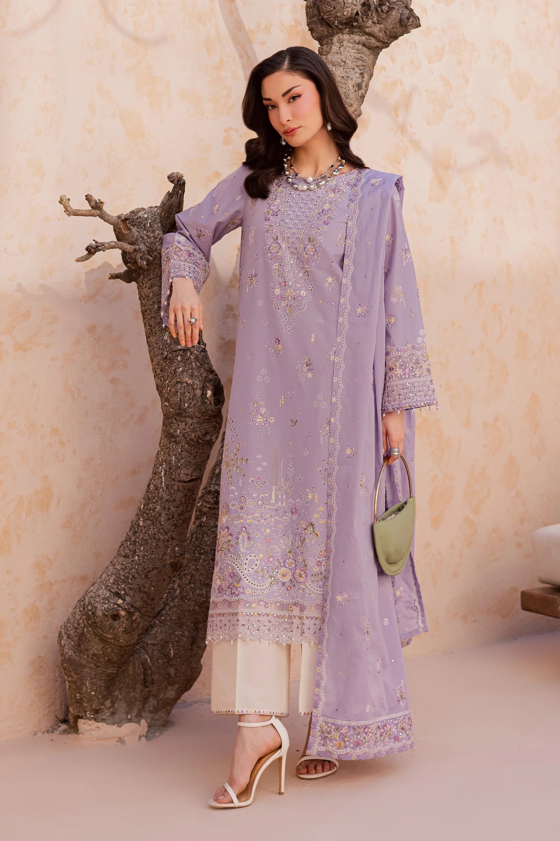 Best Selling - Bagh 3Pc Festive Embroidered Dress