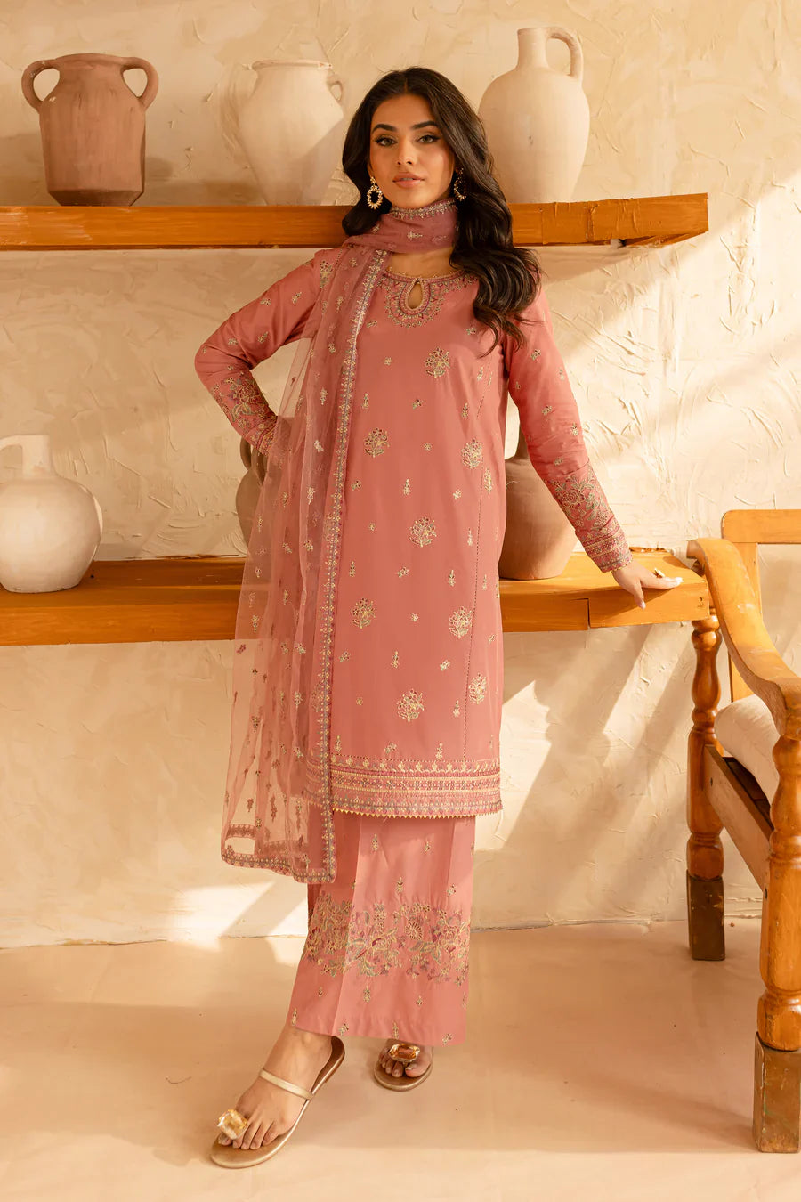 Best Selling - Bahar 3Pc Embroidered Dress