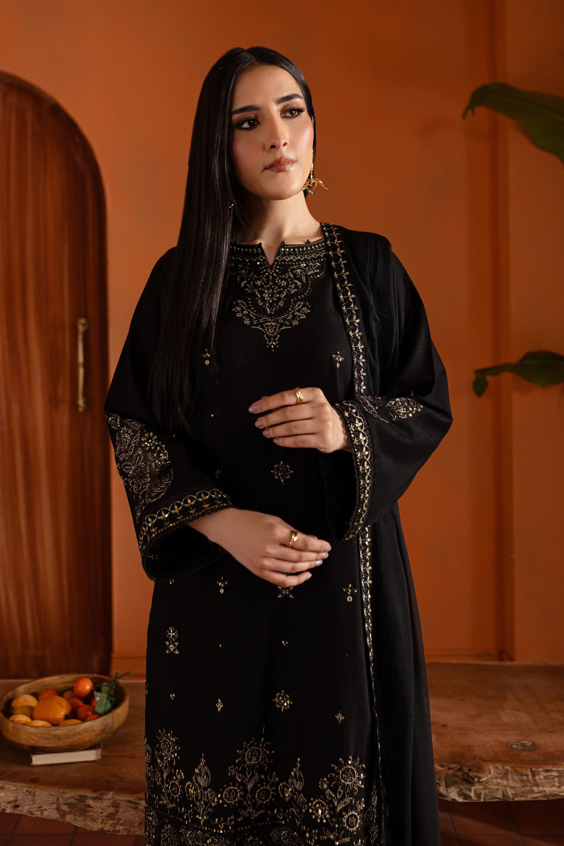 Best Selling - Black Magisk 3Pc Embroidered Dress