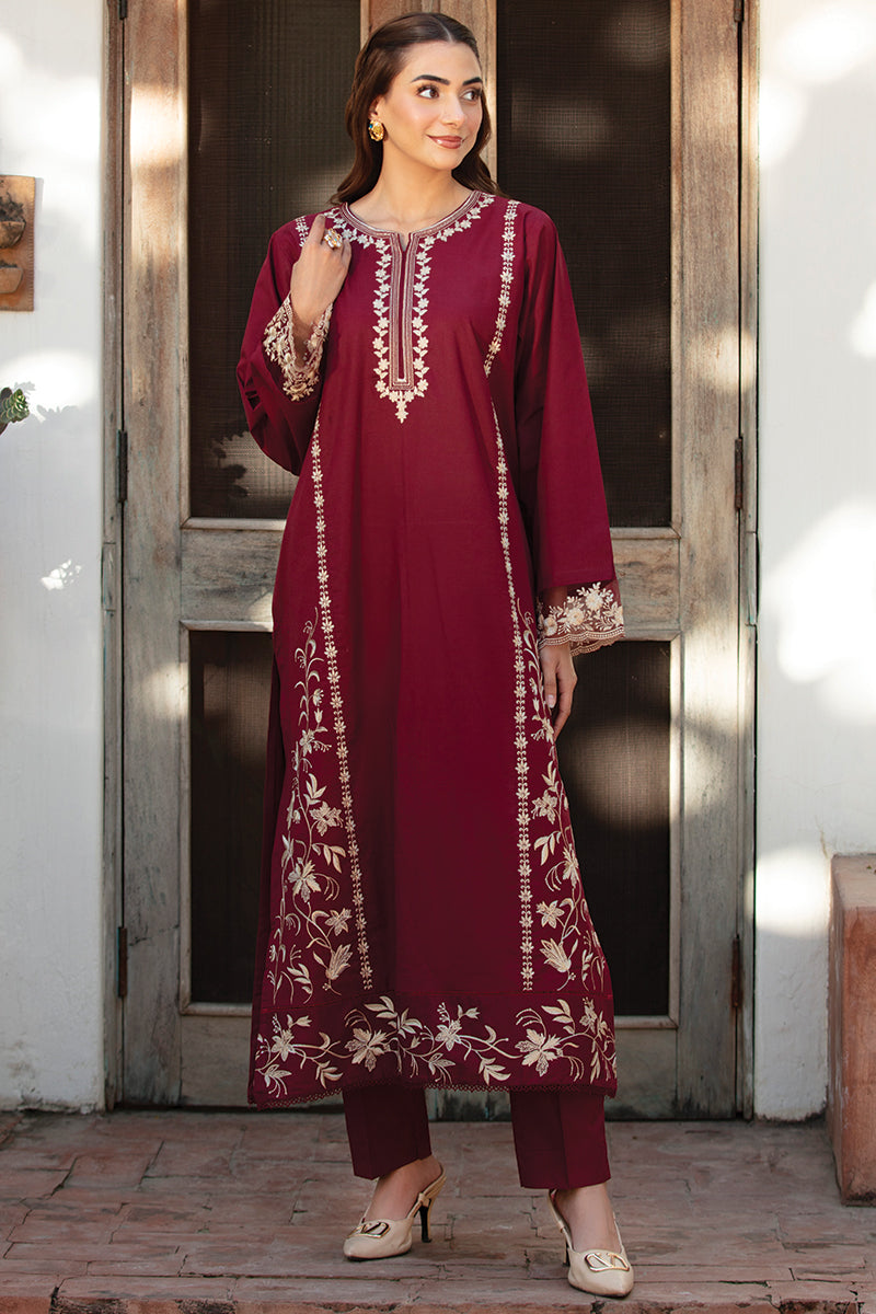 Best Selling - Cherry 2Pc Embroidered Dress