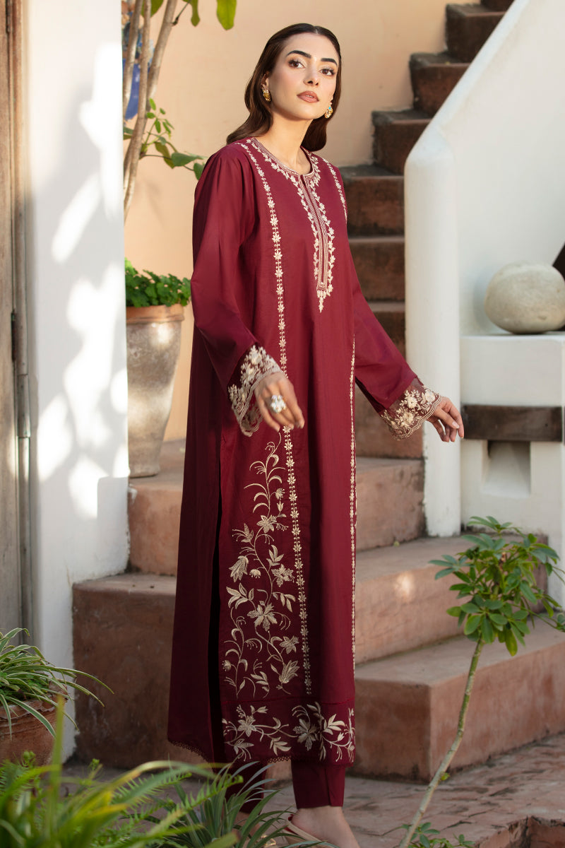 Best Selling - Cherry 2Pc Embroidered Dress