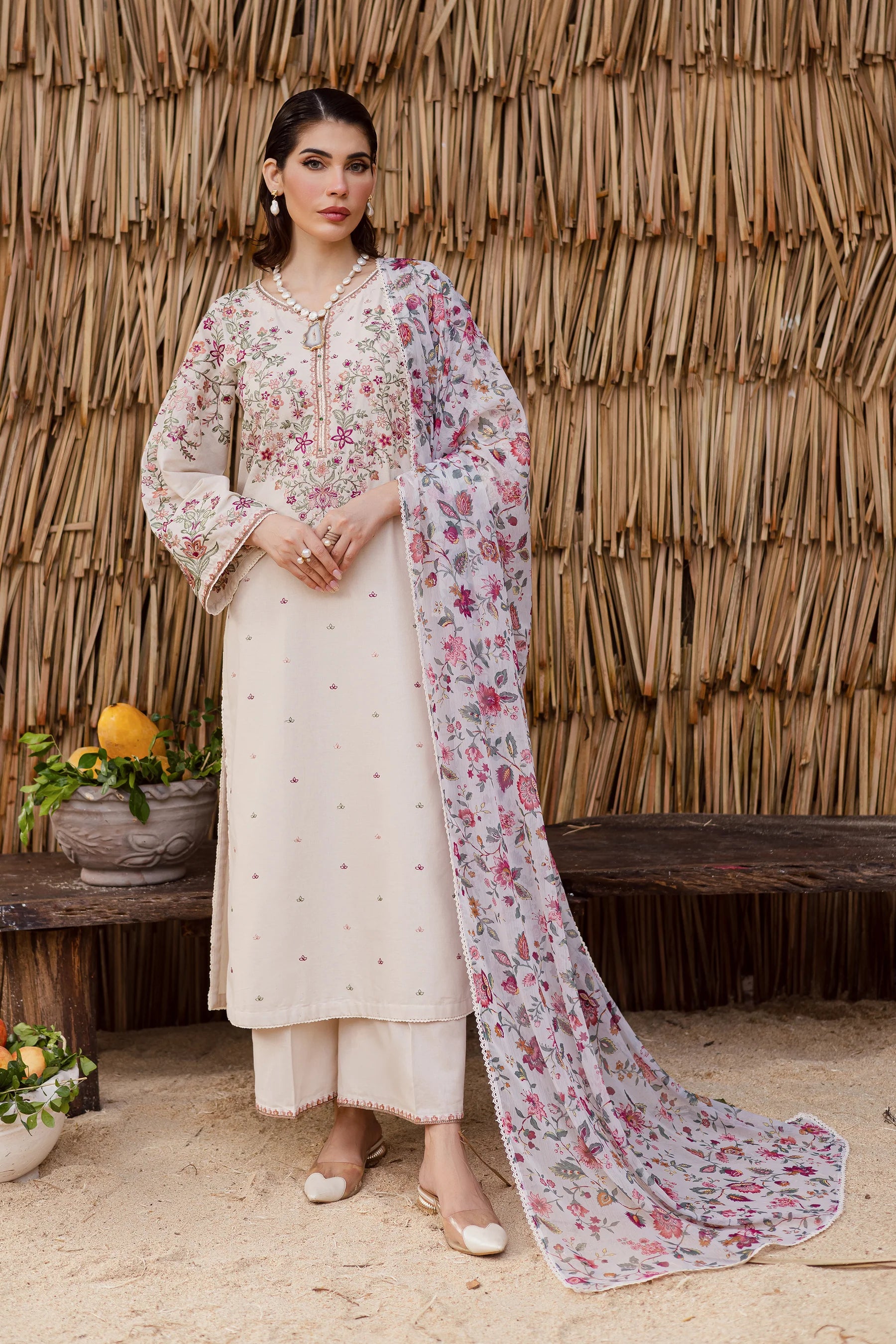 Best Selling - Dream Garden 3Pc Embroidered Dress